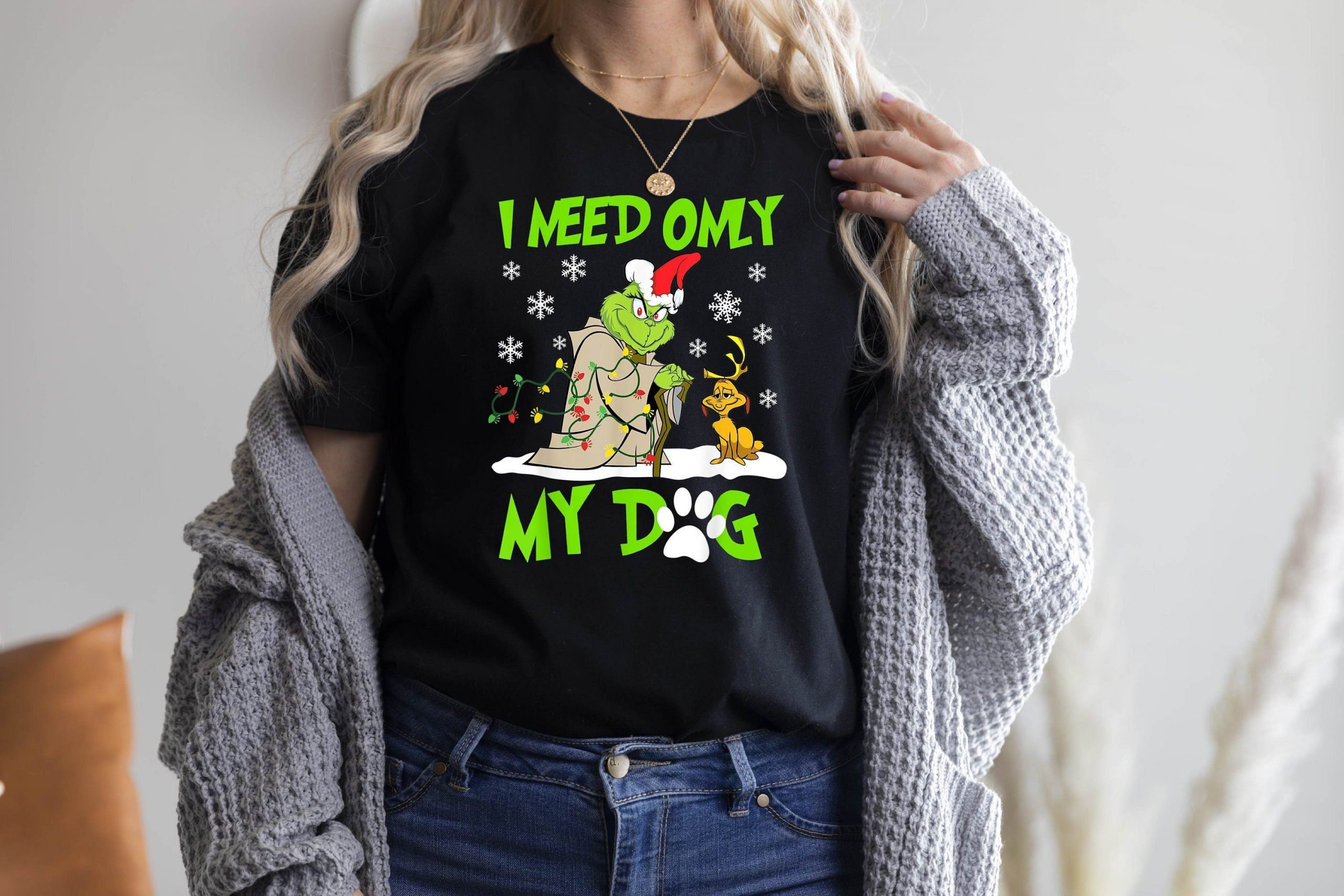 Grinch Christmas I Need Only My Dog Christmas T-Shirt