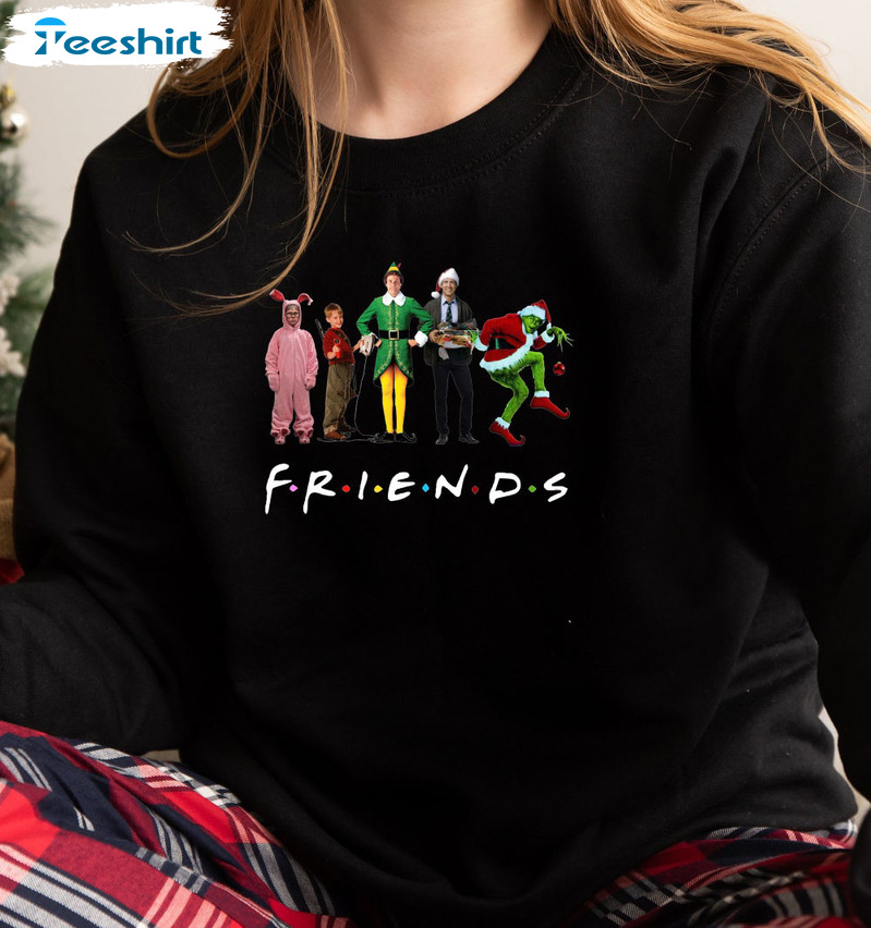 Grinch Friends Sweatshirt, Christmas Vintage Short Sleeve Tee Tops