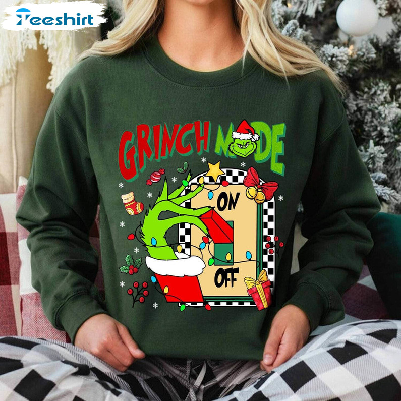 Grinch Hand Funny Shirt, Whoville University Christmas Crewneck Unisex T Shirt