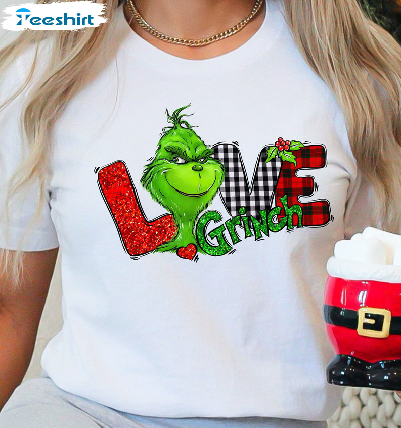 Grinch Love Funny Shirt, Christmas Unisex Hoodie Crewneck