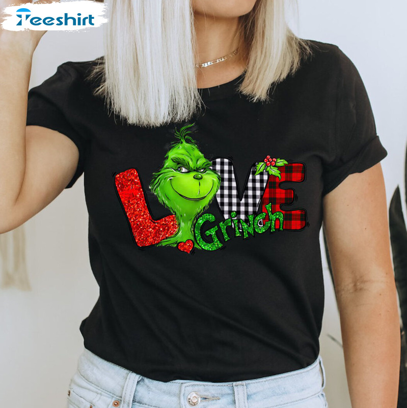 Grinch Love Funny Shirt, Christmas Unisex Hoodie Crewneck