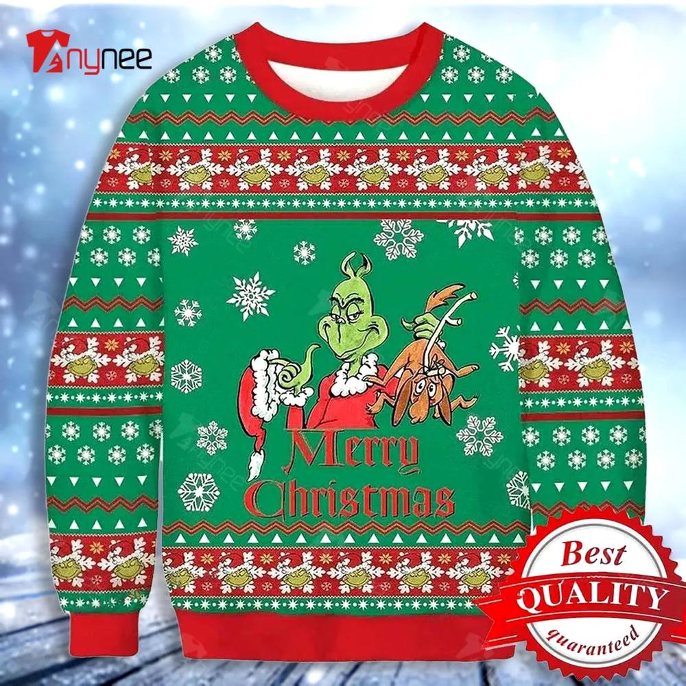 Grinch Xmas Holiday Ugly Christmas Sweater- Best Christmas Gifts 2023