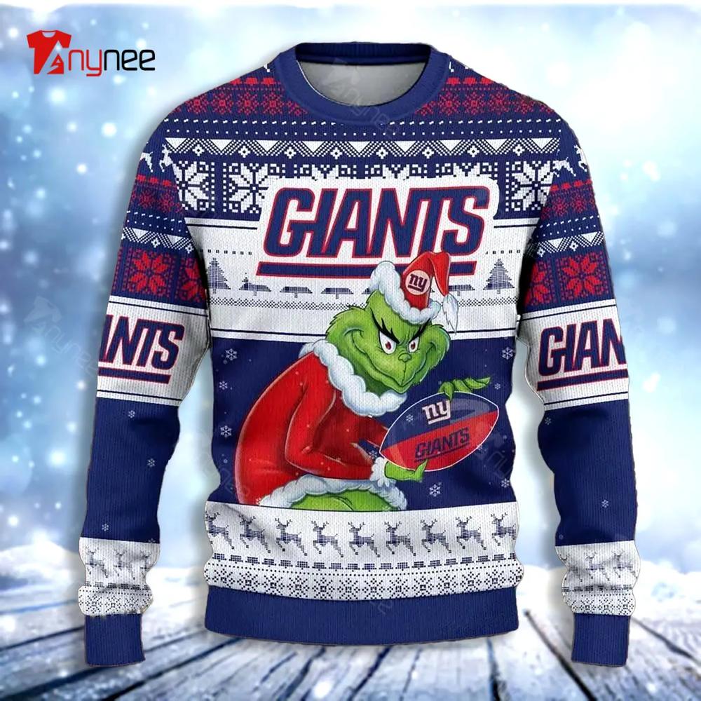 Grinch York Giants Ugly Christmas Sweater- Best Christmas Gifts 2023