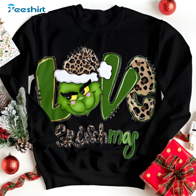 Grinchmas Love Shirt, Christmas Funny Unisex Hoodie Short Sleeve