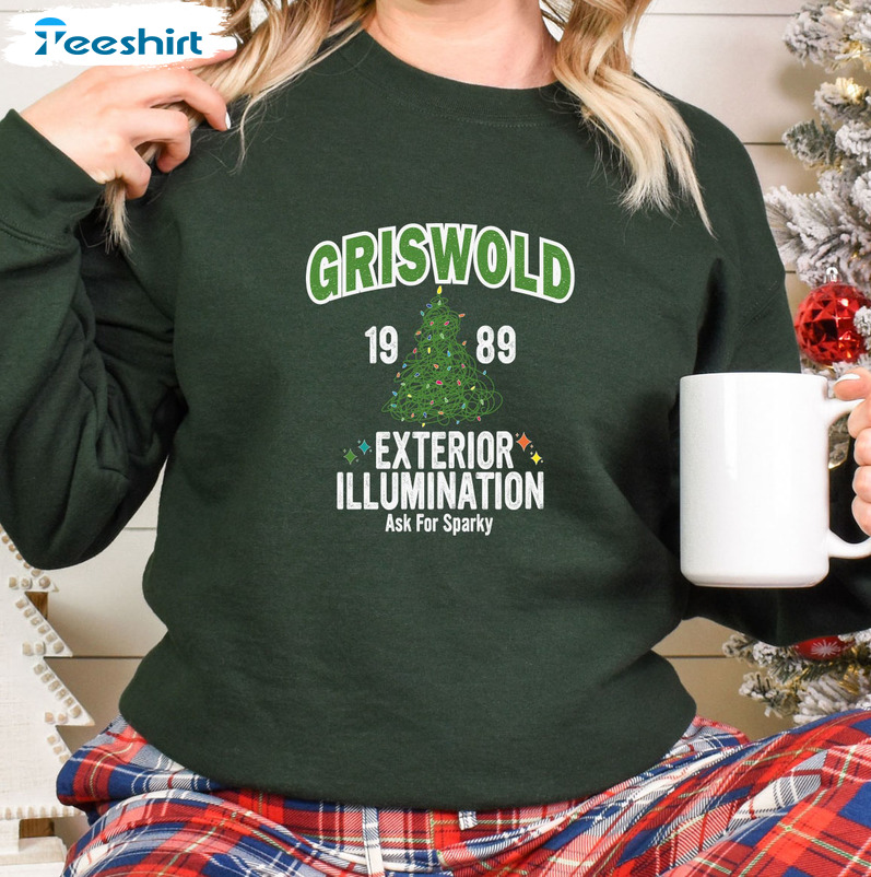 Griswold Illumination Sweatshirt, Christmas Tree Unisex Hoodie Long Sleeve