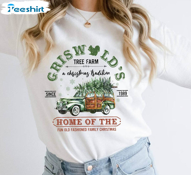 Griswold S Tree Farm Since 1989 Shirt, Christmas Vintage Short Sleeve Tee Tops