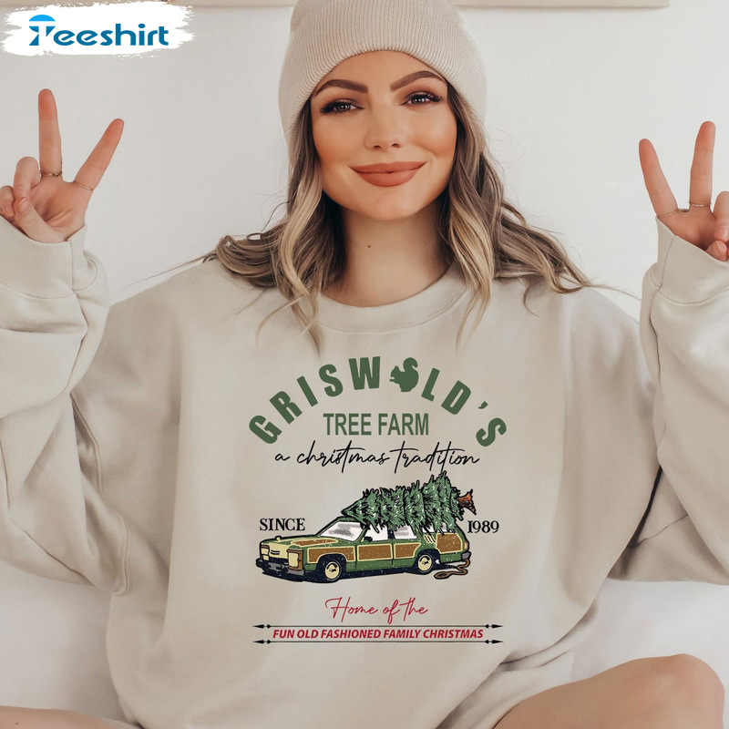 Griswold Tree Farm Shirt – Christmas Sweatshirt Vintage Crewneck