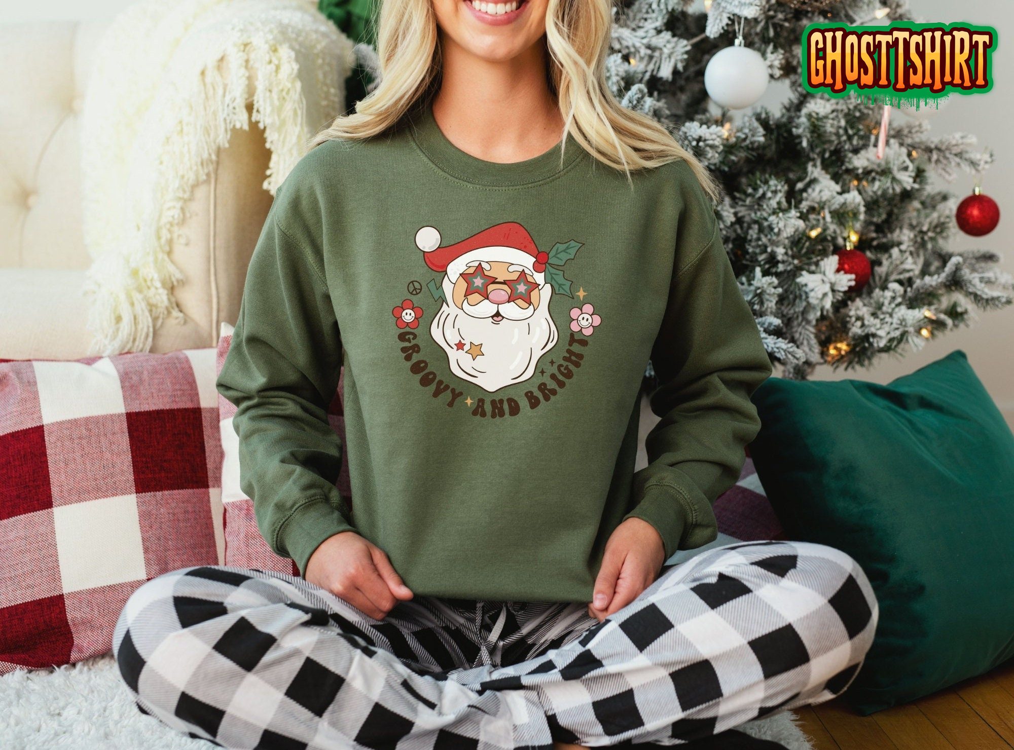 Groovy And Bright Christmas Sweatshirt