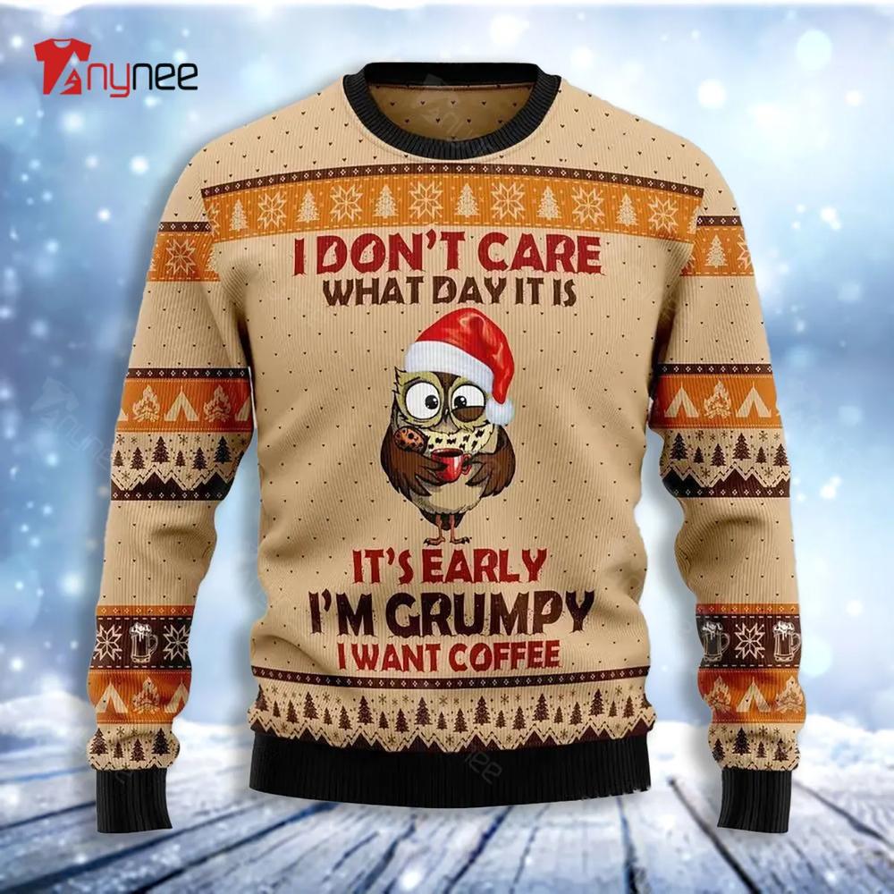 Grumpy Owl Ugly Christmas Sweater- Best Christmas Gifts 2023