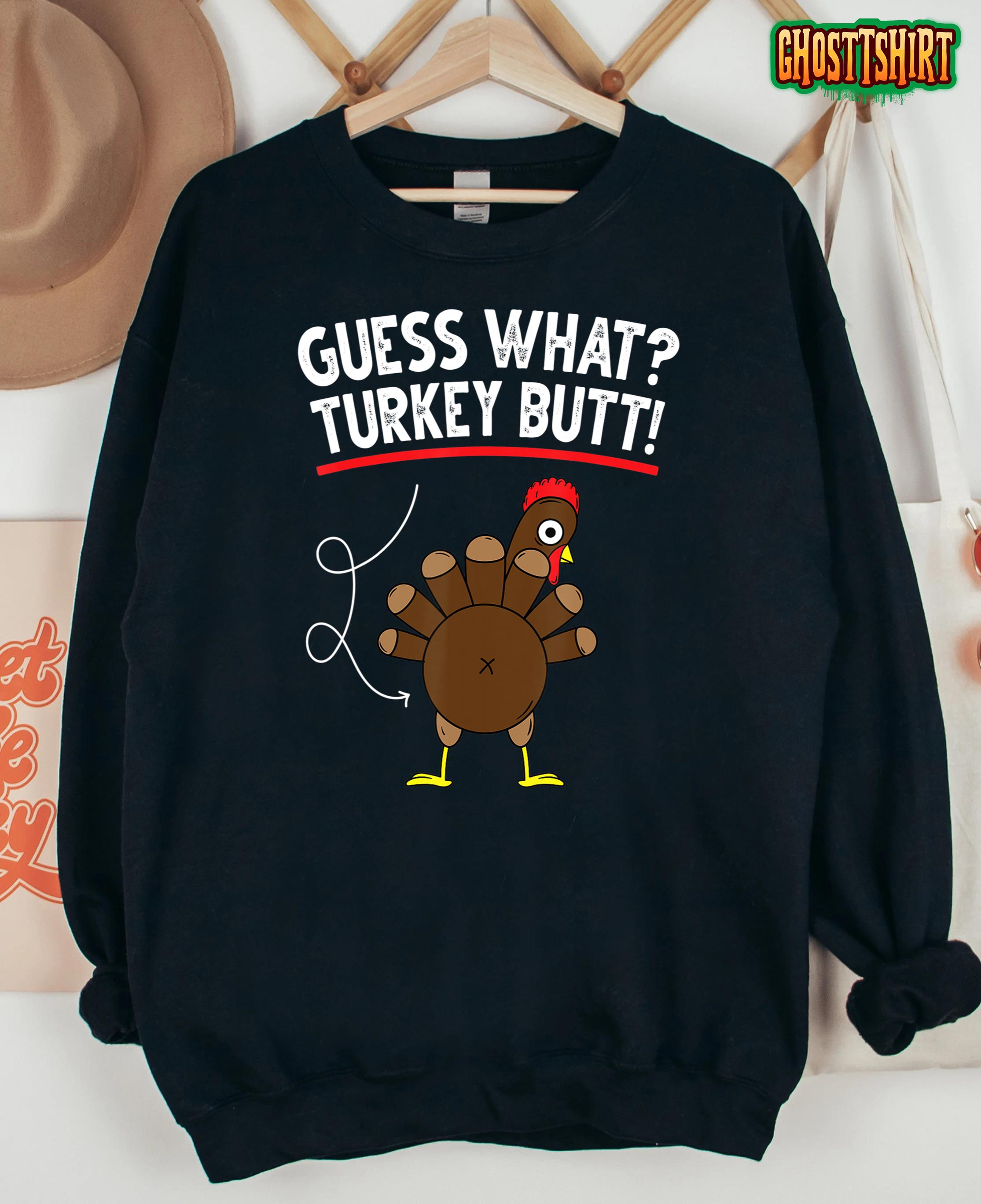 Guess Turkey Pilgrim Funny Thanksgiving Girls Women Boys T-Shirt