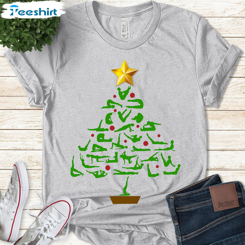 Gymnastics Christmas Tree Shirt, Gymnastics Life Sweatshirt Unisex T-shirt