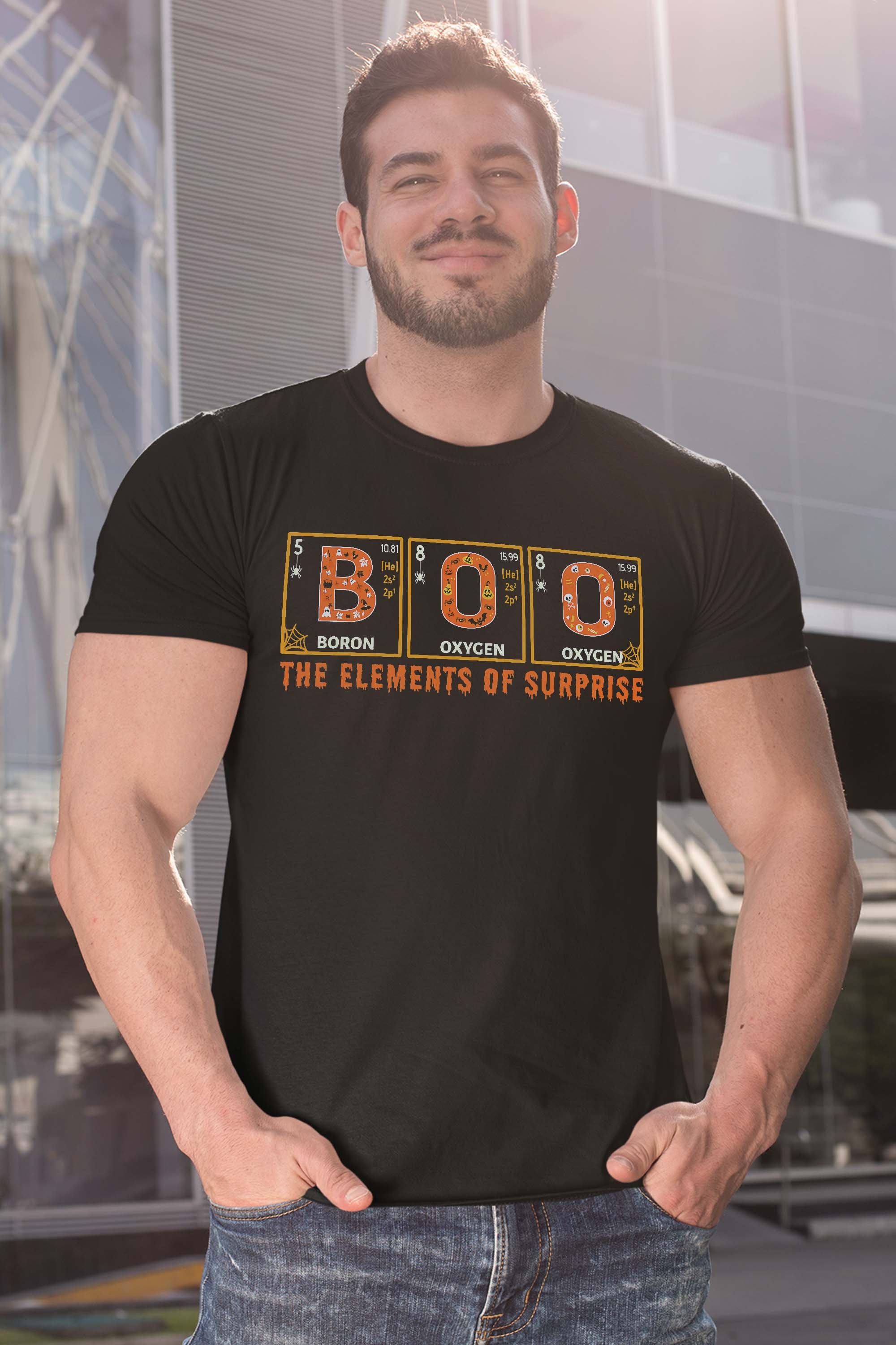 Halloween BOO Primary Elements of Surprise Science T-Shirt