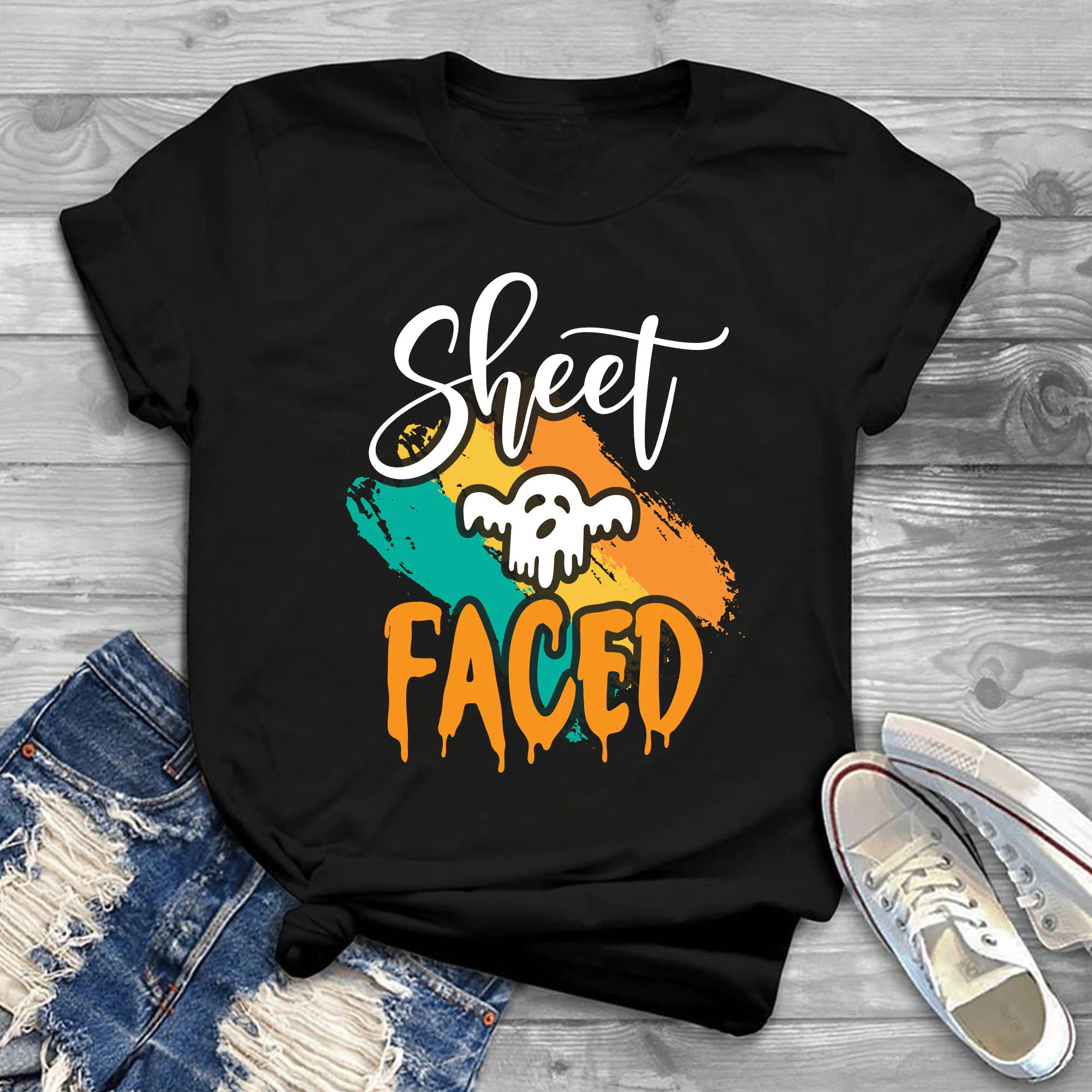 Halloween Boo Sheet Faced T-Shirt