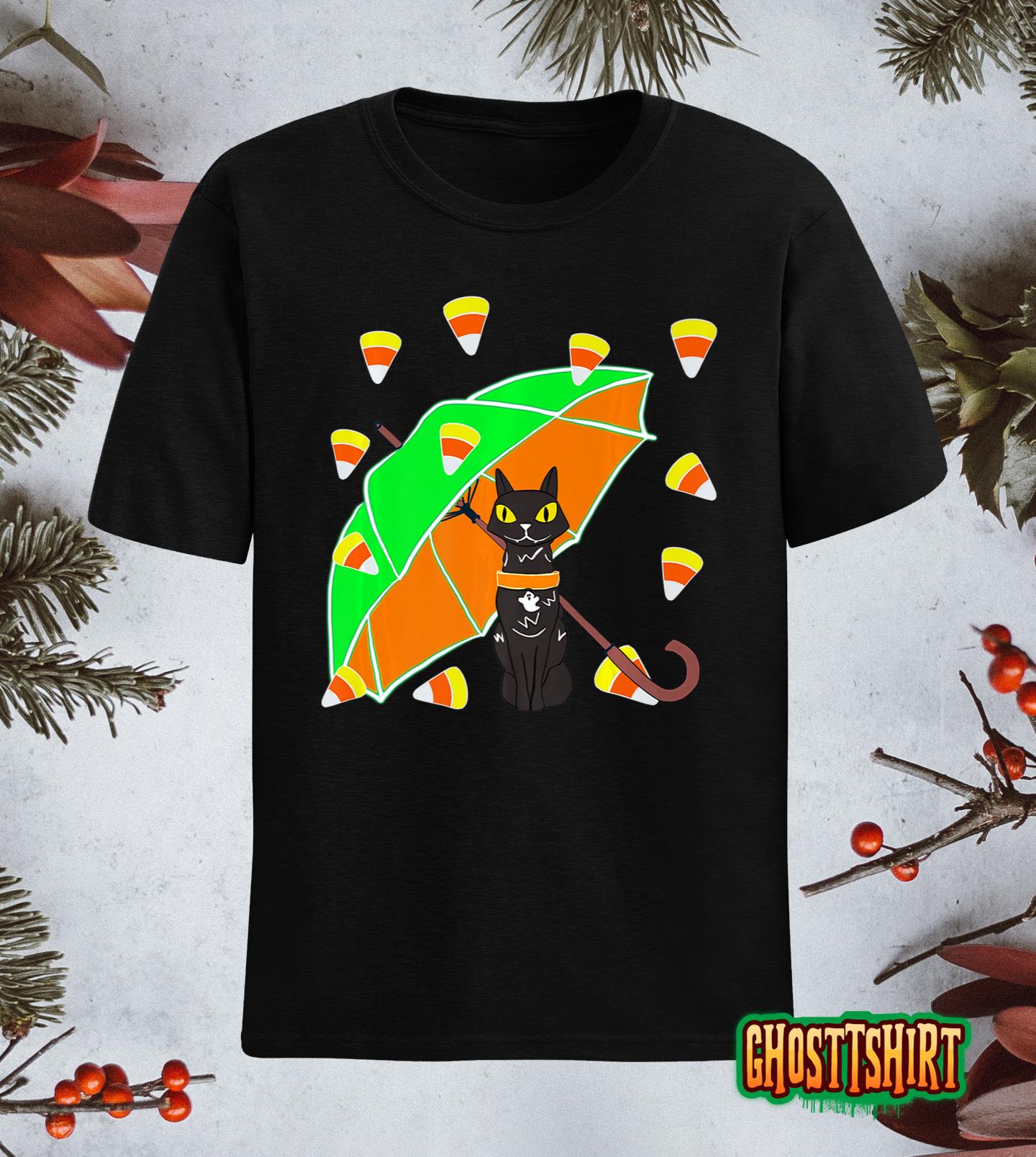 Halloween Candy Corn Trick Or Treat Kitty Premium T-Shirt