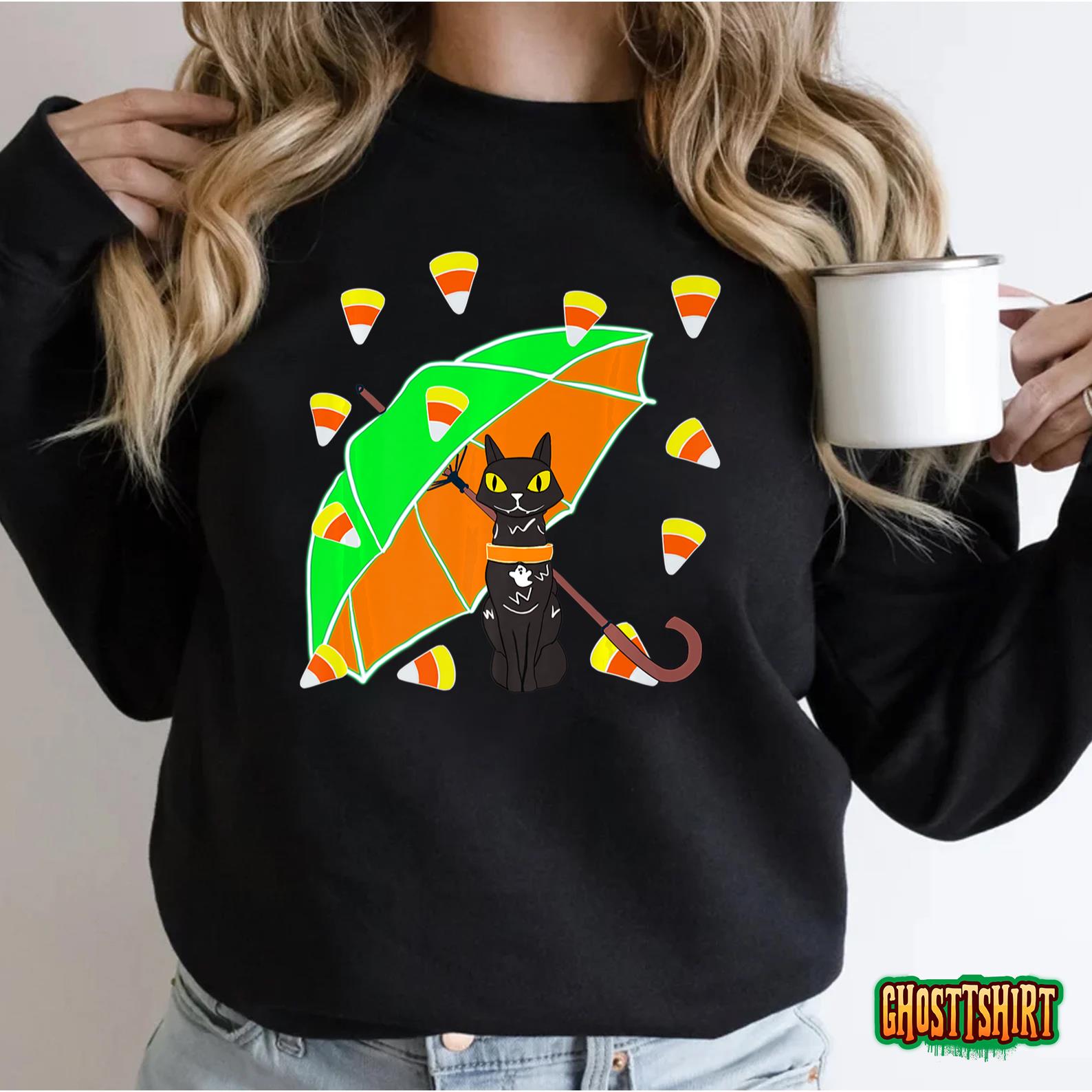 Halloween Candy Corn Trick Or Treat Kitty Premium T-Shirt