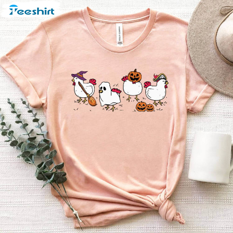 Halloween Chicken Funny Shirt, Dancing Chicken Tee Tops Short Sleeve