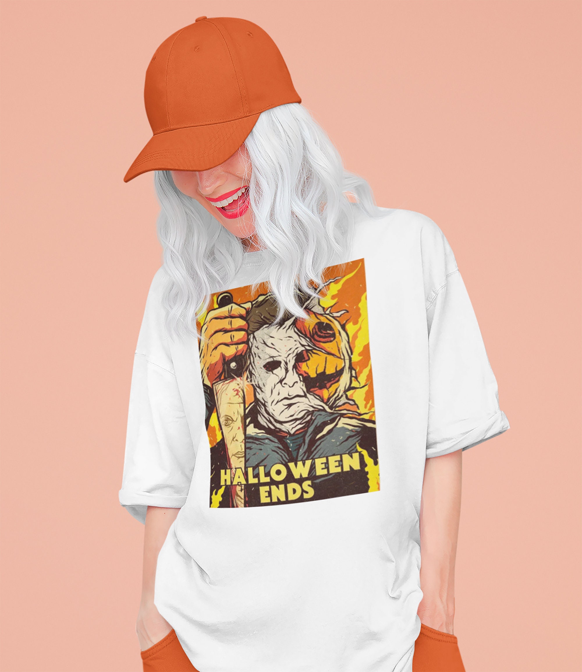 Halloween Ends Shirt Michael Myers Pumpkin Carving Halloween Ends T-Shirt