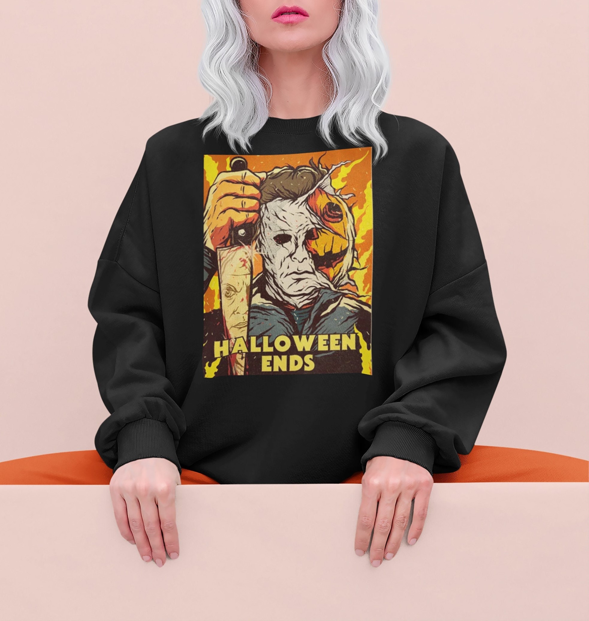 Halloween Ends Shirt Michael Myers Pumpkin Carving Halloween Ends T-Shirt