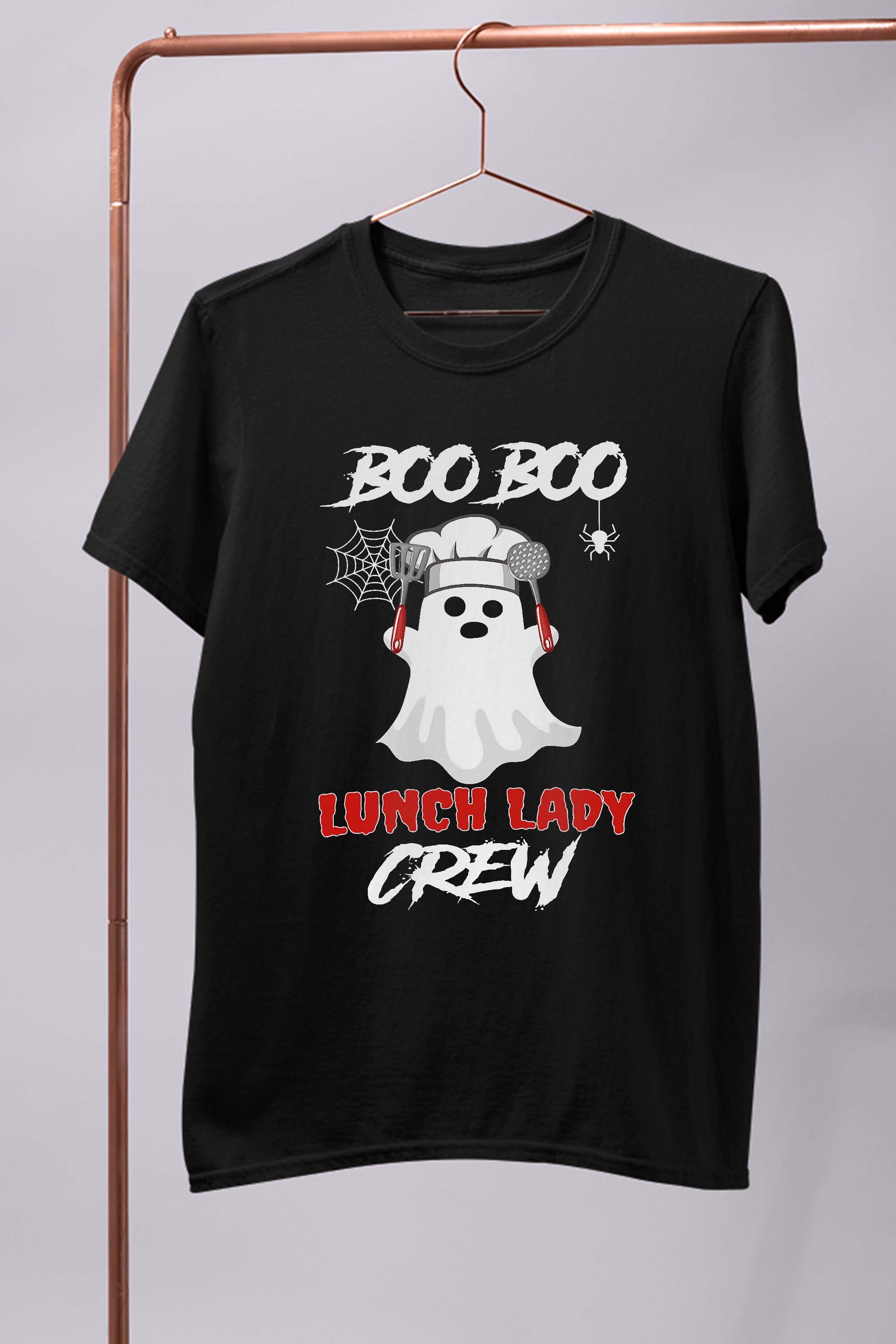 Halloween Ghost Chef Funny Boo Boo Lunch Lady Crew Cafeteria Costume Gift T-Shirt