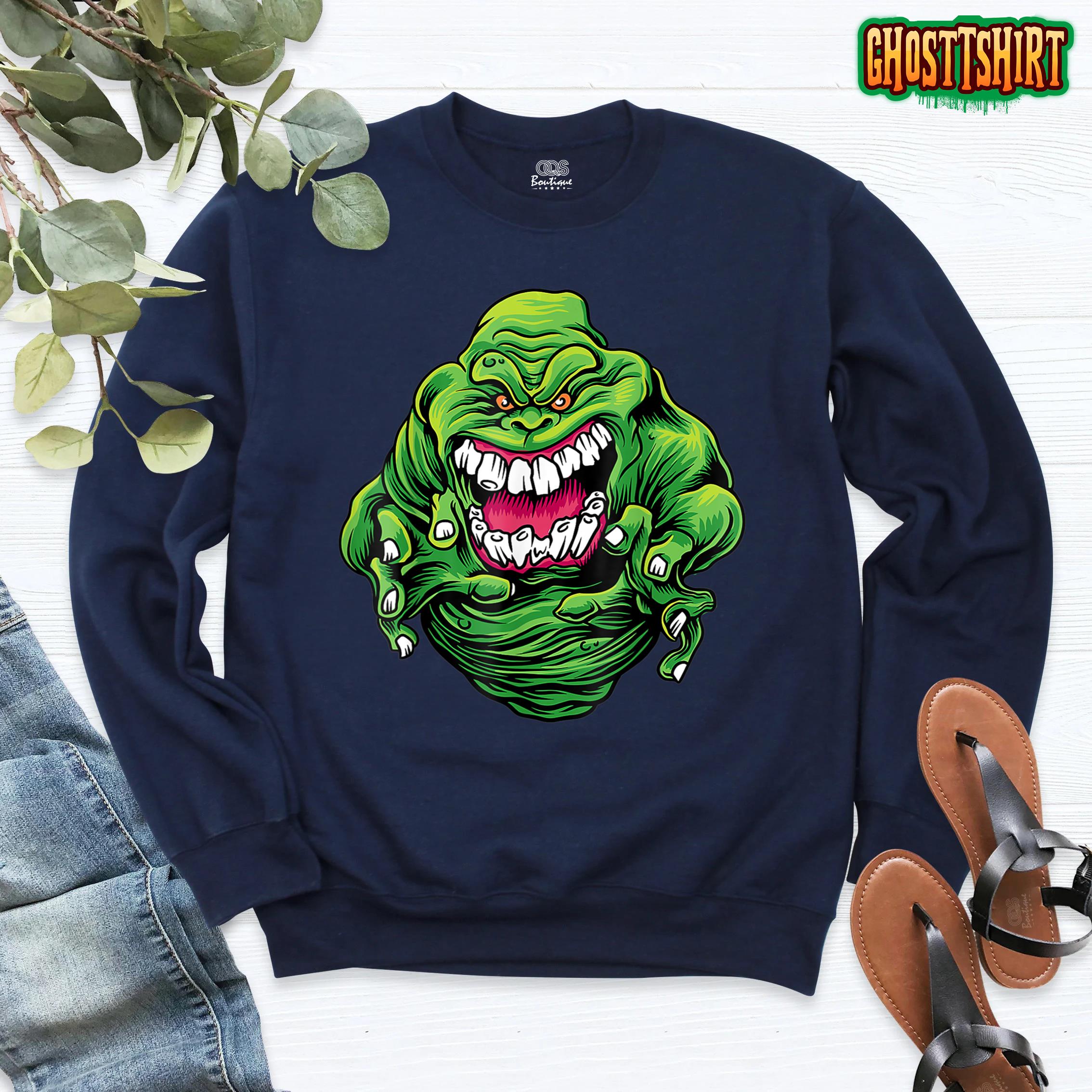 Halloween Green Slimer Ghost Sweatshirt