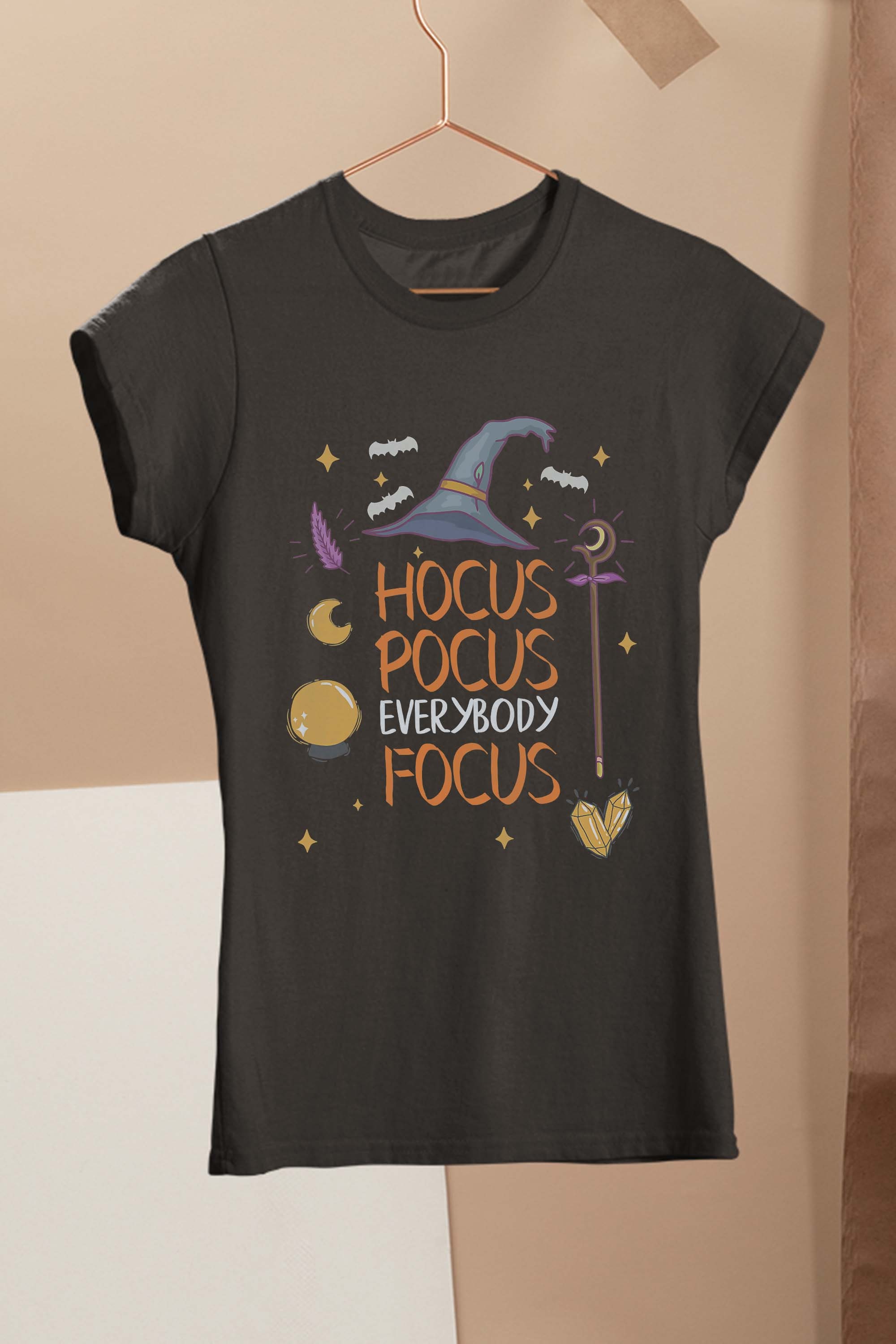 Halloween Hocus Pocus Everybody Focus Funny Teacher Costume T-Shirt