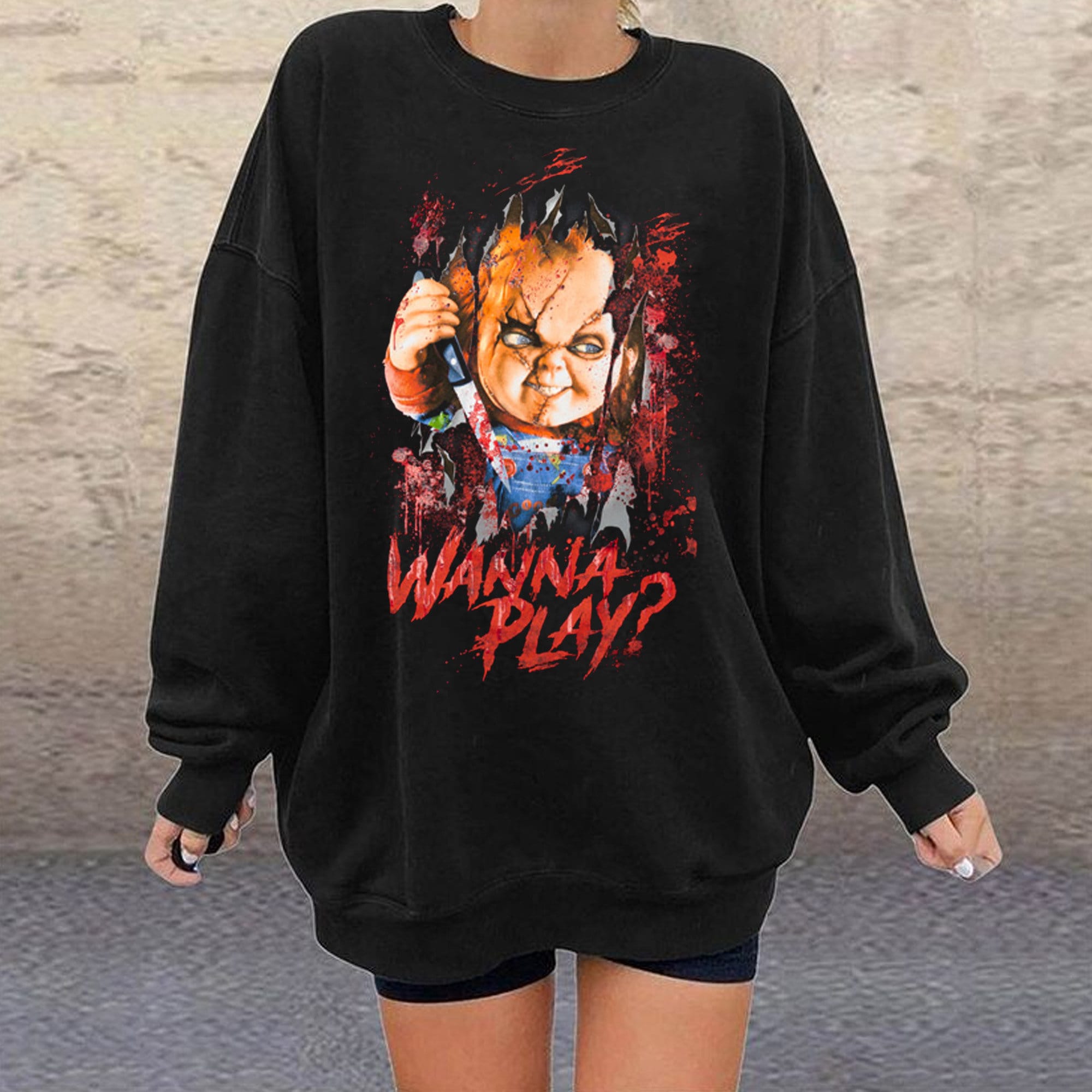 Halloween Horror Nights 2022 Chucky Wanna Play Sweatshirt