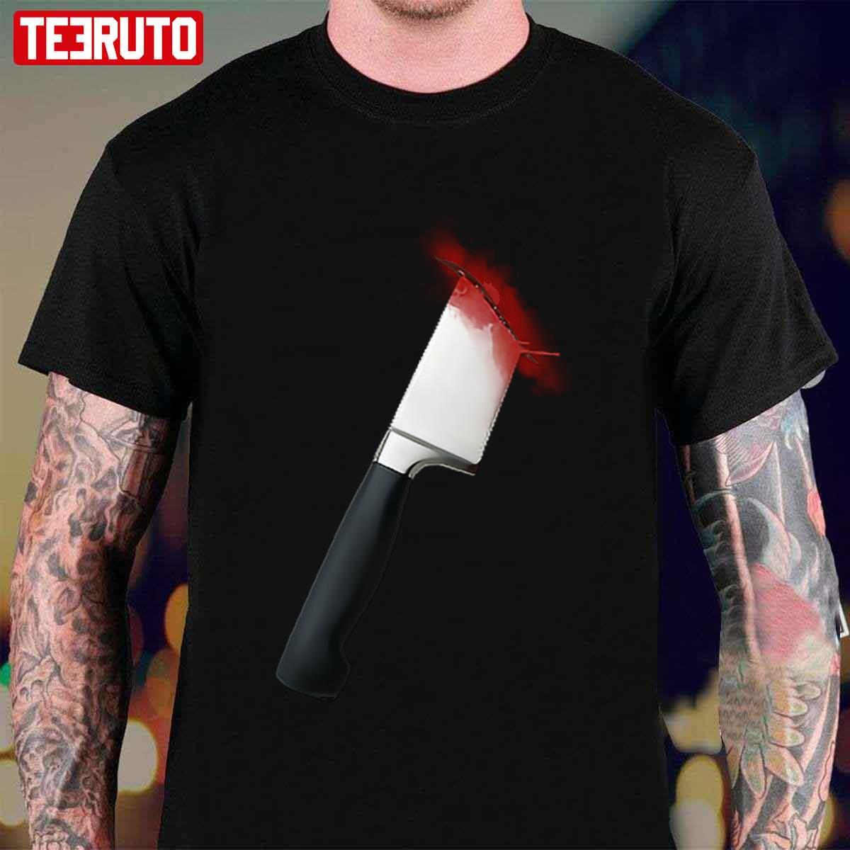 Halloween Knife In Chest Unisex T-Shirt