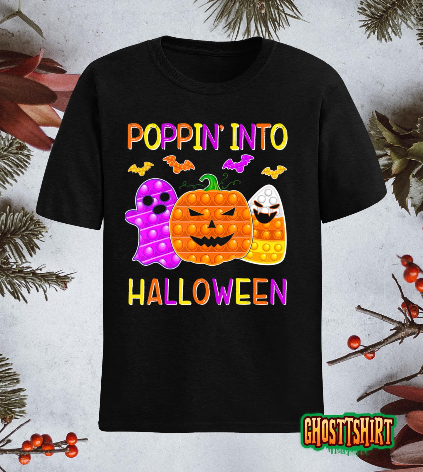 Halloween Pop It Poppin Into Halloween Fidget Toy Girl Classic T-Shirt