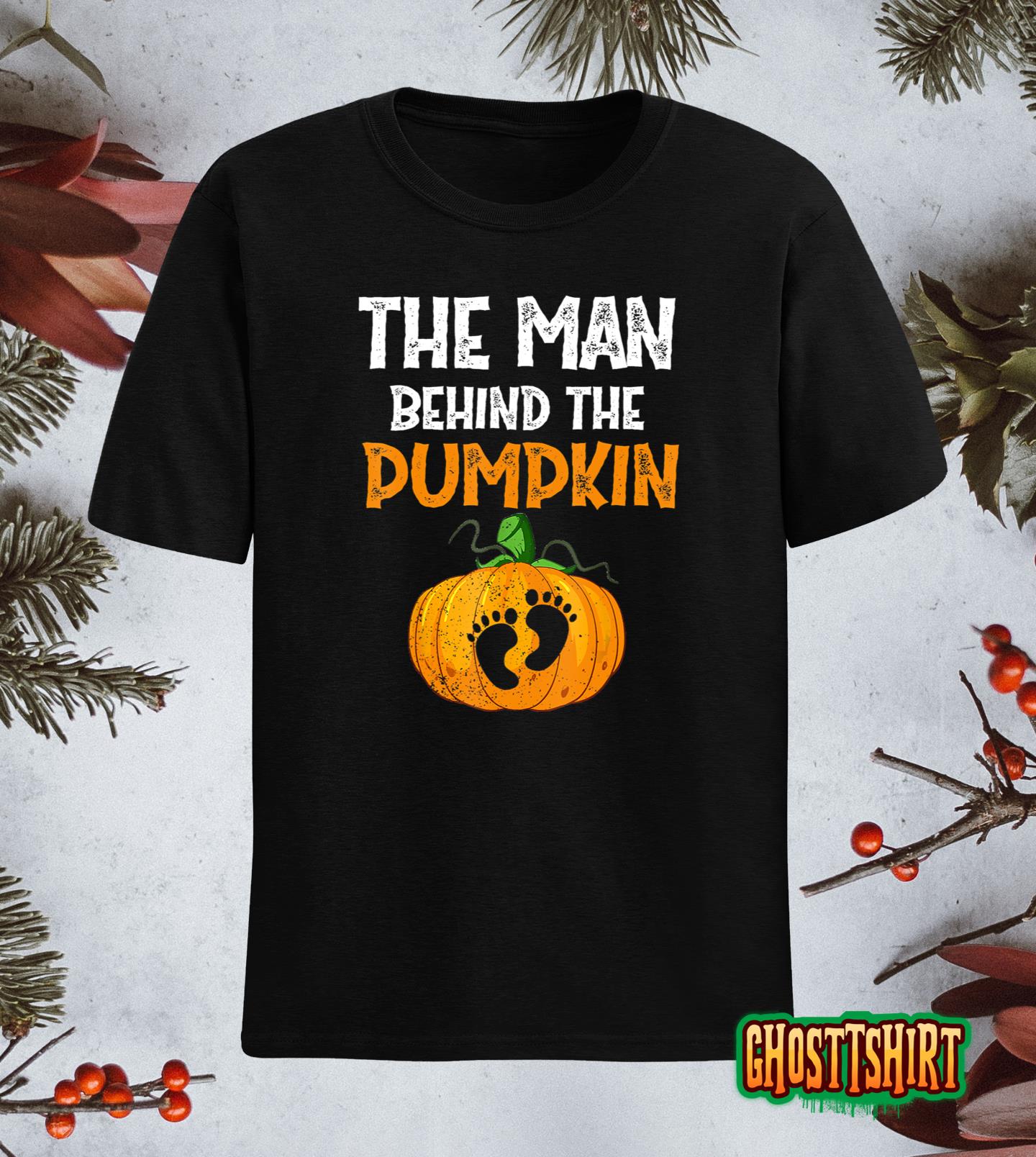 Halloween Pregnancy 2022 Men Expecting Pumpkin Costume T-Shirt