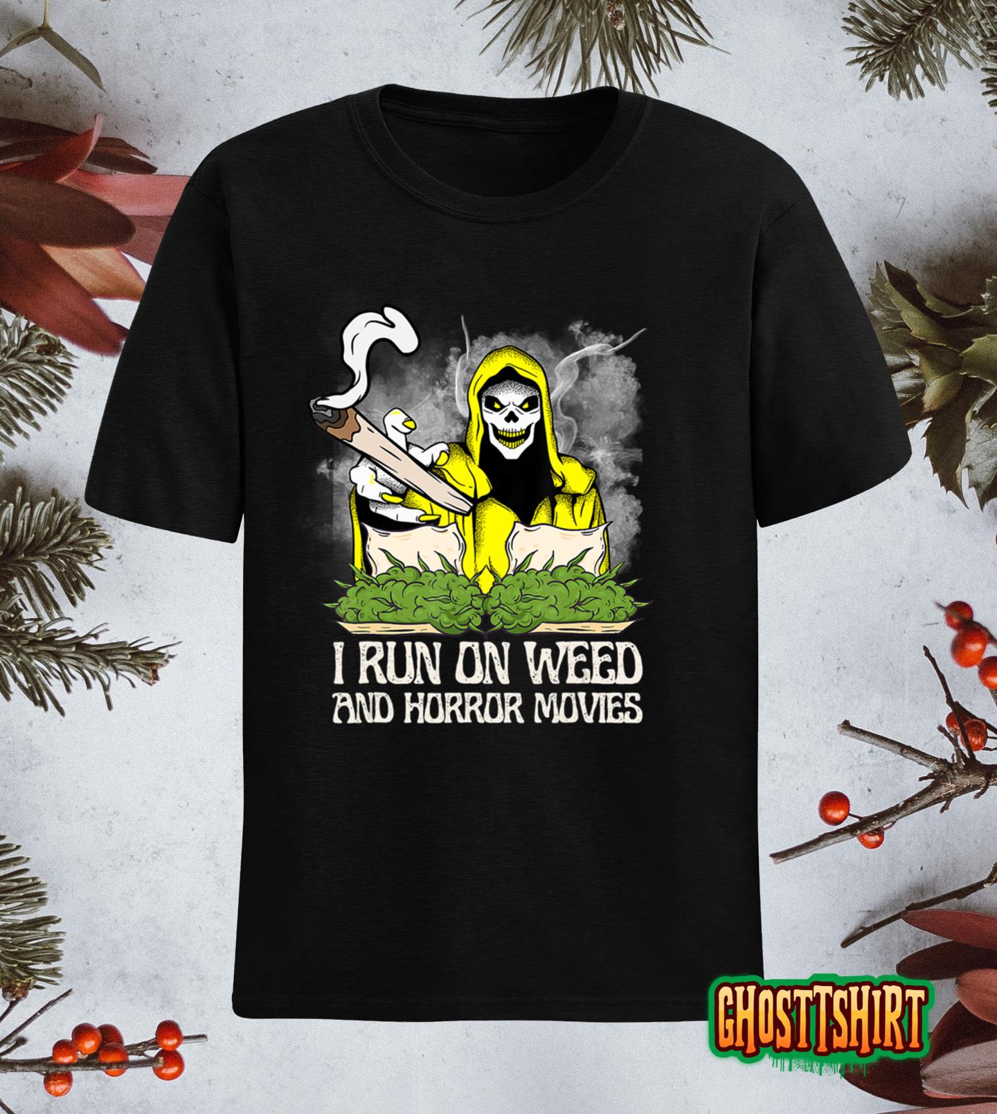 Halloween Skeleton Weed Cannabis Classic T-Shirt