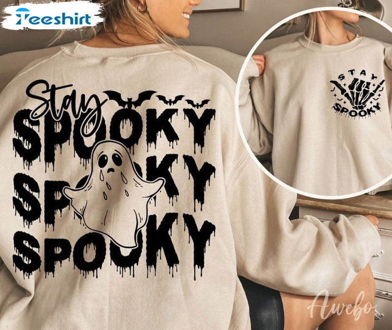 Halloween Stay Spooky Funny Shirt, Halloween Ghost Short Sleeve Unisex T-shirt