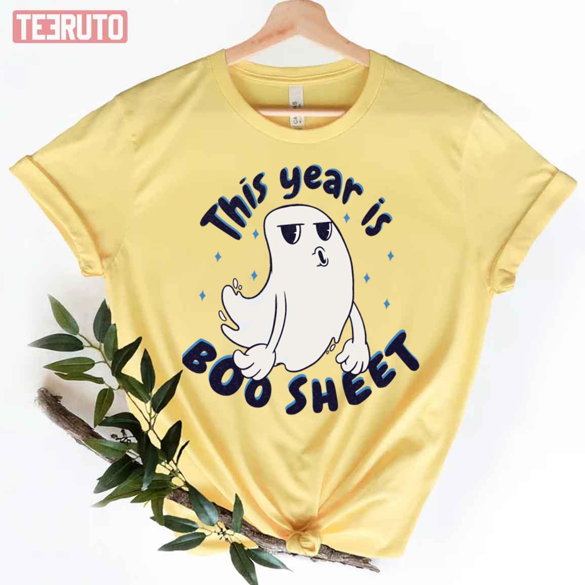 Halloween This Year Is Boo Sheet Cute Cartoon Ghost Unisex T-Shirt