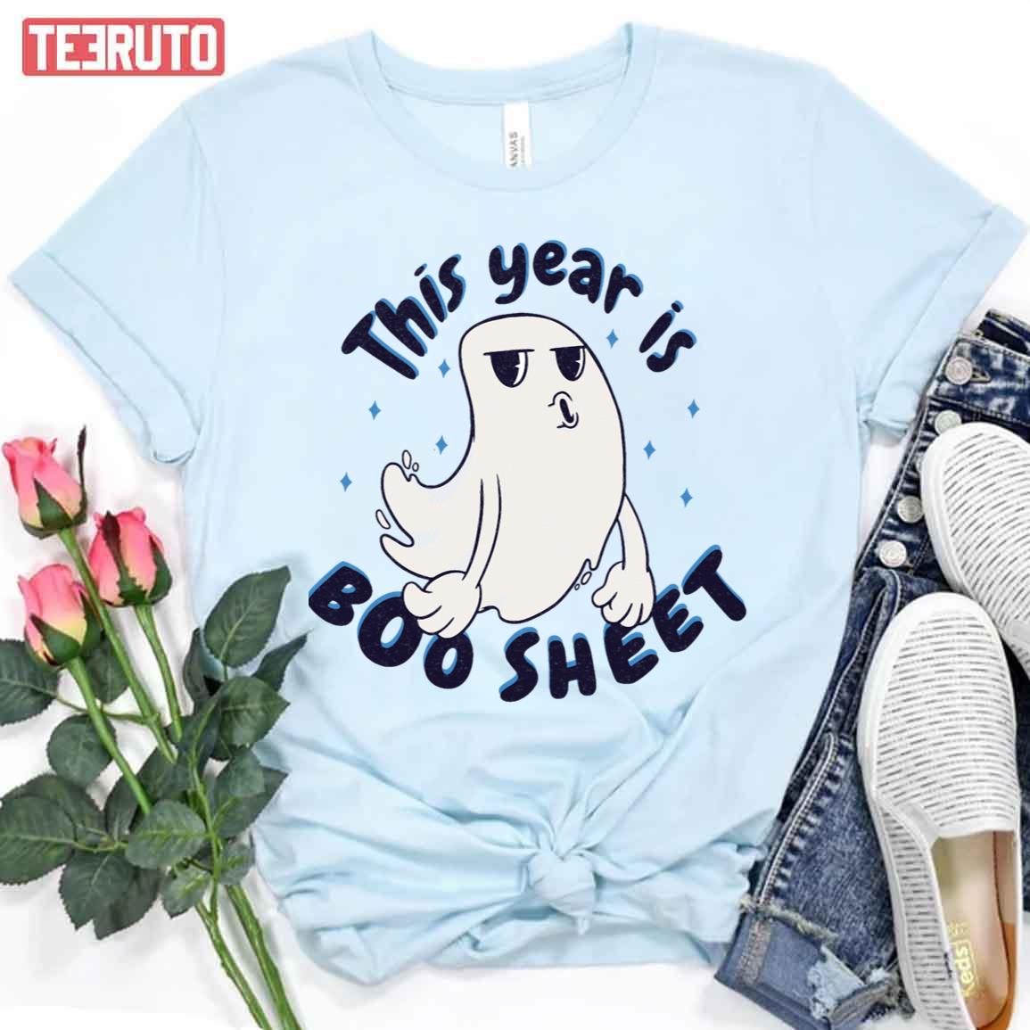 Halloween This Year Is Boo Sheet Cute Cartoon Ghost Unisex T-Shirt