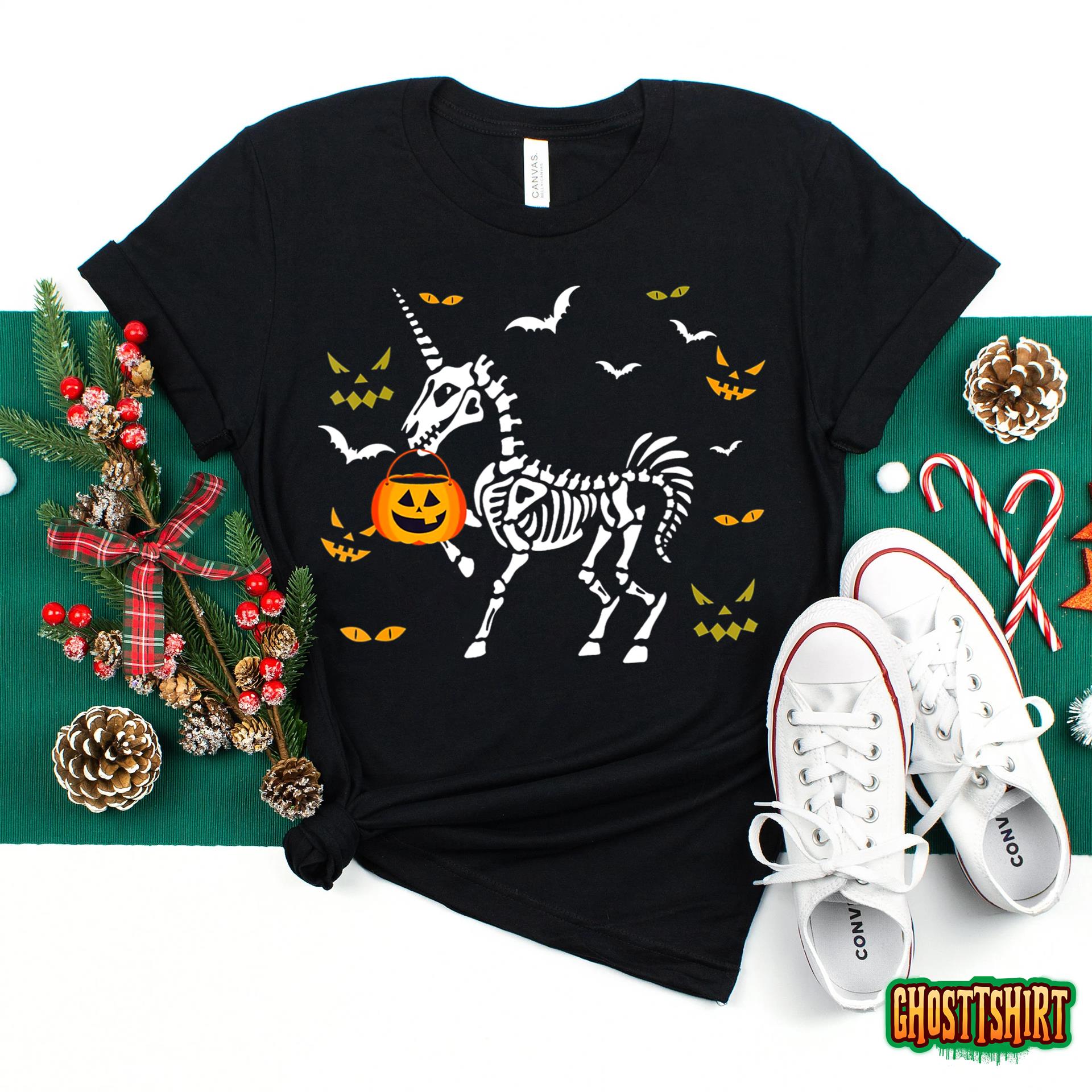 Halloween Unicorn Pumpkin Fall Unicorn Happy Halloween T-Shirt