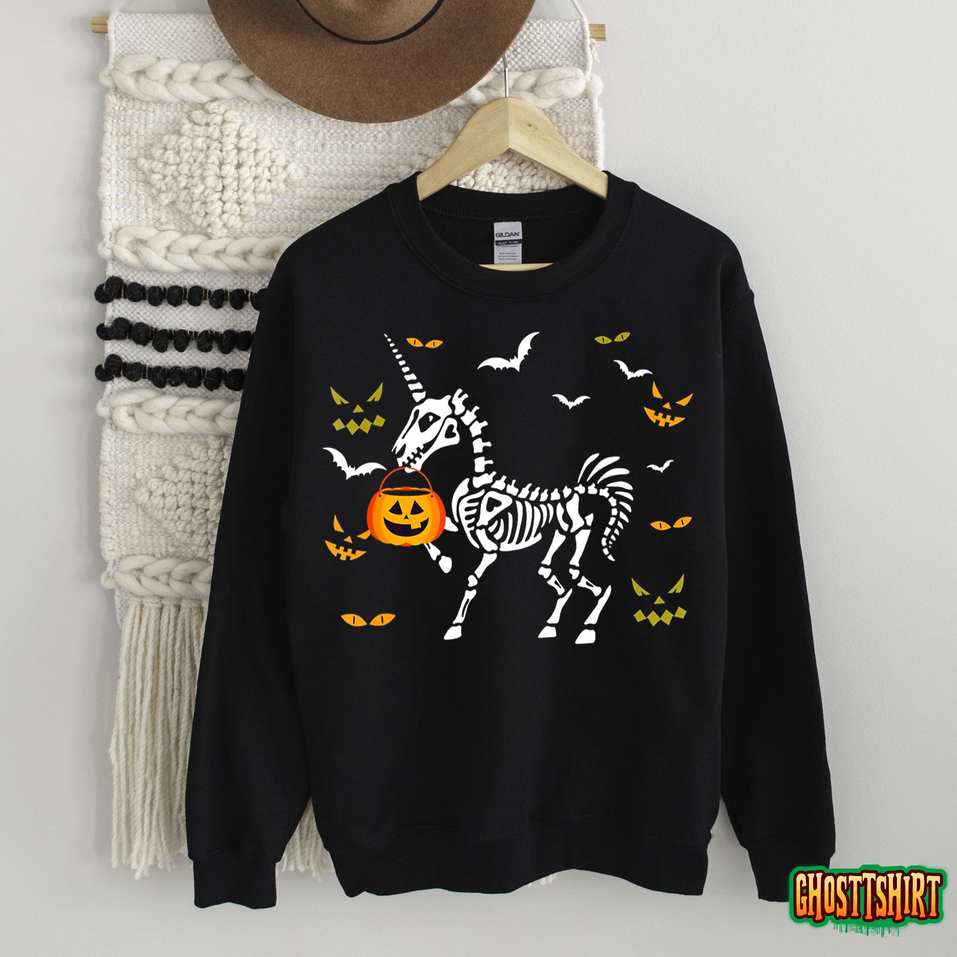 Halloween Unicorn Pumpkin Fall Unicorn Happy Halloween T-Shirt