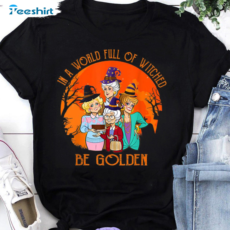 Halloween Witches Long Sleeve, The Golden Girls Shirt, Halloween Vintage Trending Sweatshirt