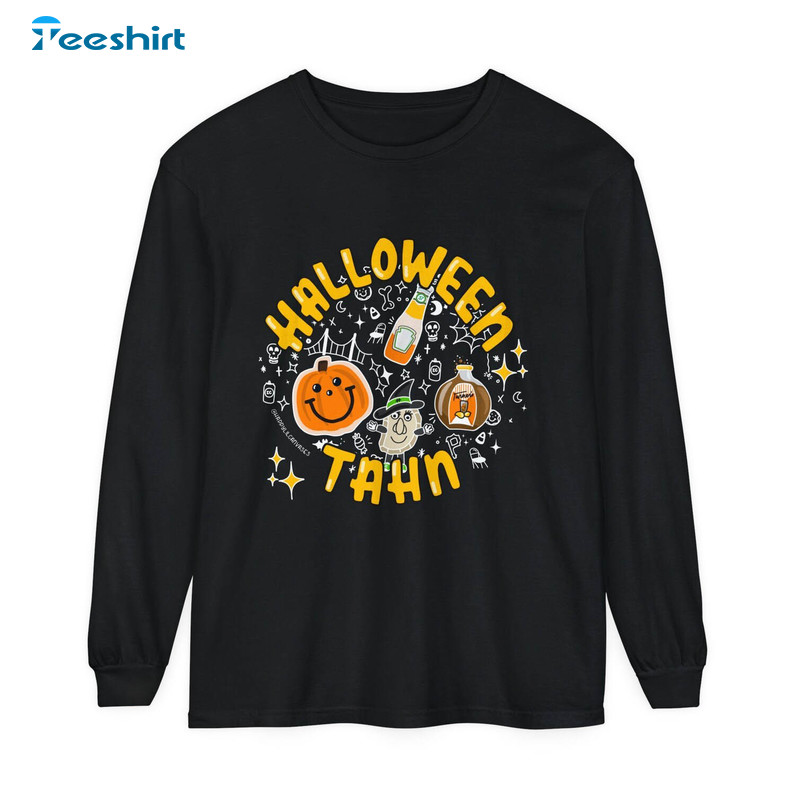 Halloweentahn Trendy Shirt, Halloween Spooky Hoodie Short Sleeve