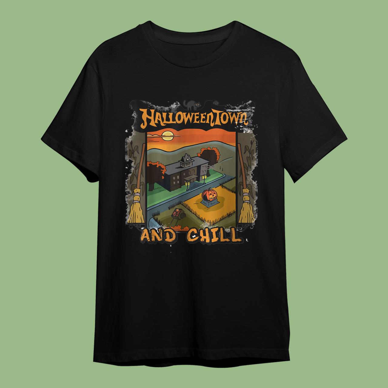 Halloweentown And Chill Funny Halloween 2022 Costume T-Shirt