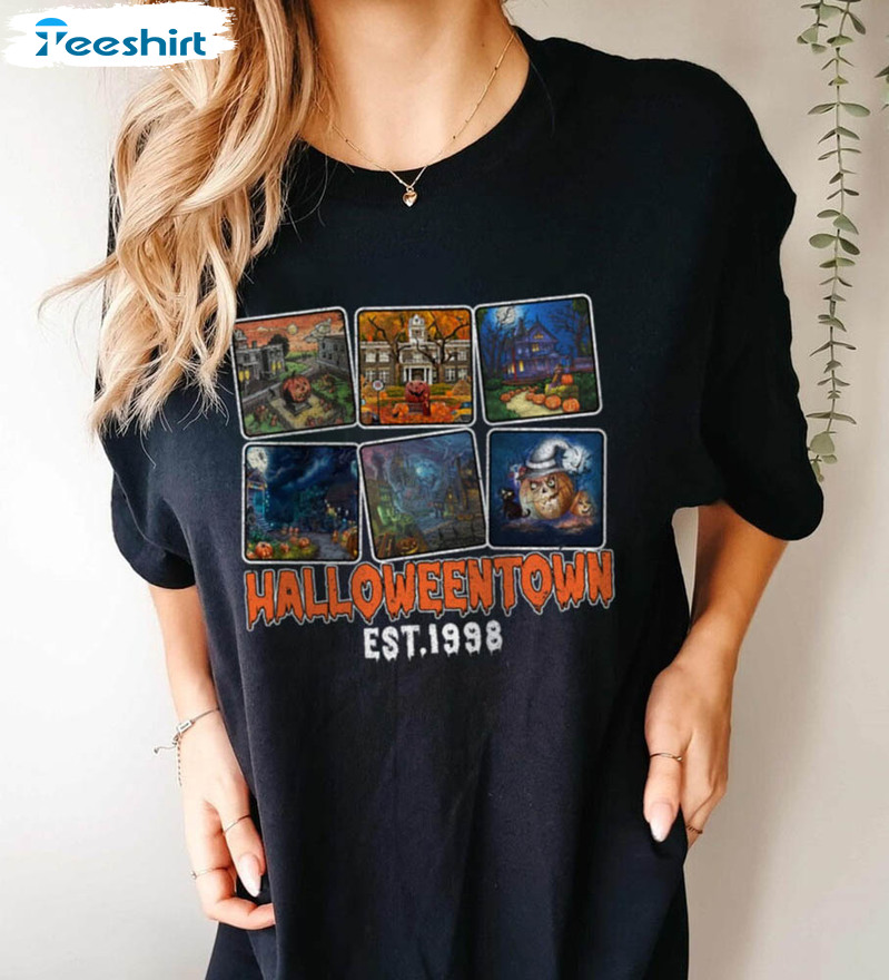 Halloweentown University Est 1998 Shirt, Nightmare On Main Street Crewneck Unisex T-shirt