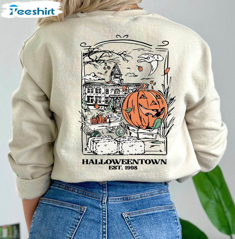 Halloweentown University Sweatshirt, Halloween Town Pumpkin Crewneck Long Sleeve