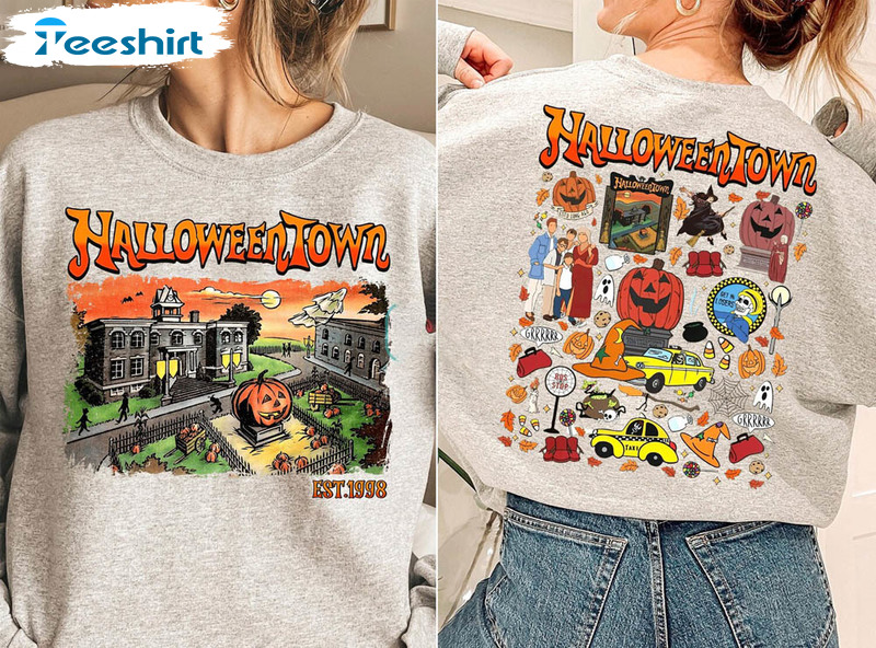 Halloweentown University Sweatshirt, Halloweentown Est 1998 Funny Long Sleeve Unisex Hoodie