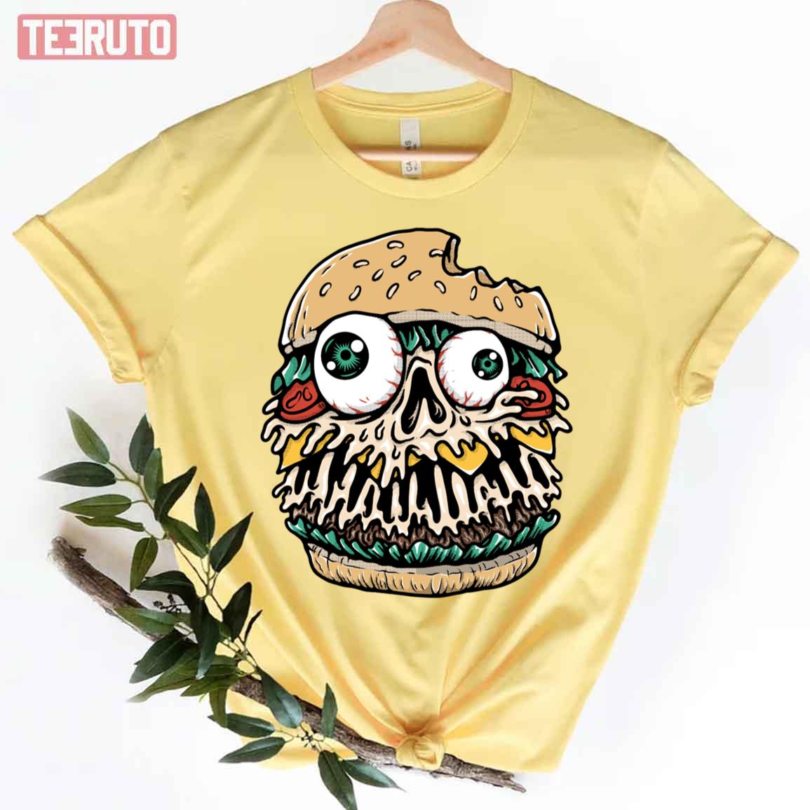 Hamburger Monster Halloween Unisex T-Shirt