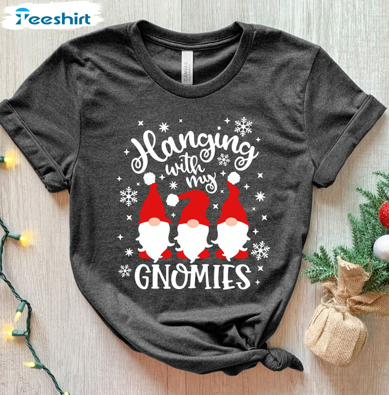 Hanging With My Gnomies Christmas Crewneck Unisex Hoodie