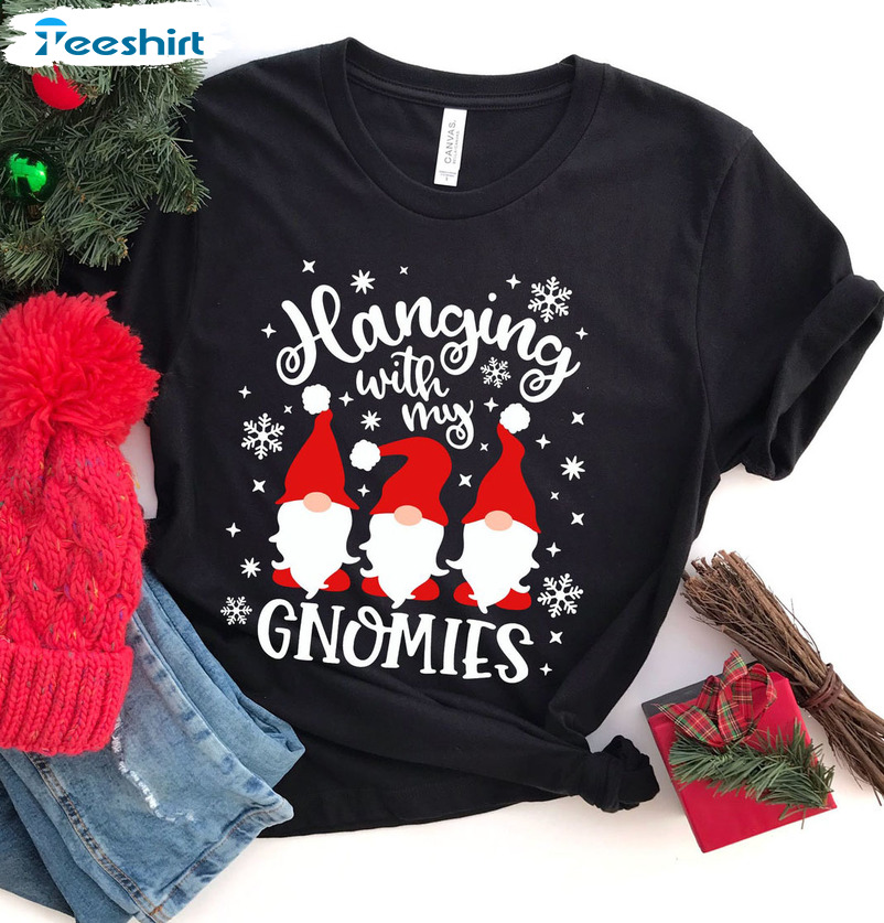 Hanging With My Gnomies Christmas Crewneck Unisex Hoodie