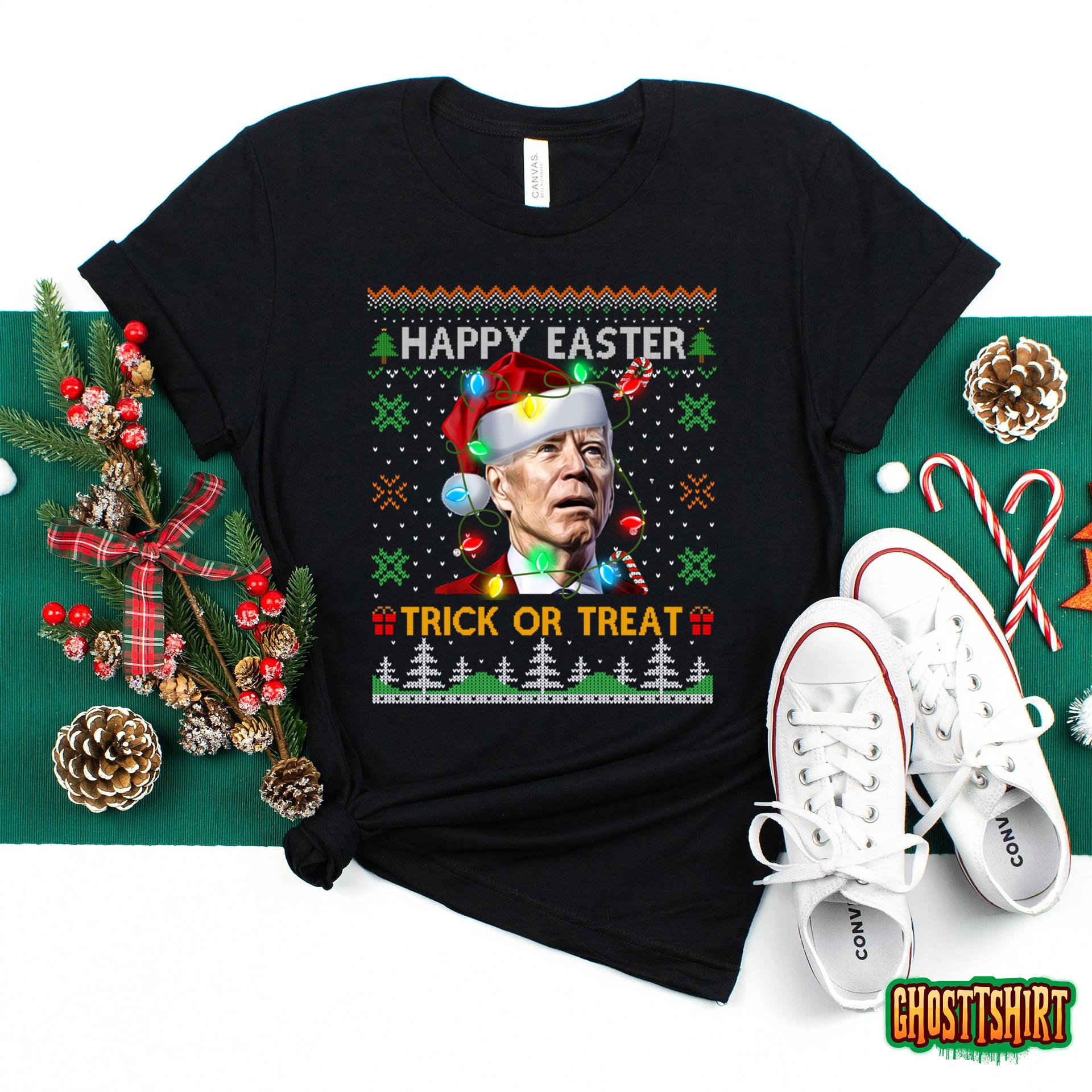 Happy Easter Hlw Funny Joe Biden Christmas Ugly Sweatshirt