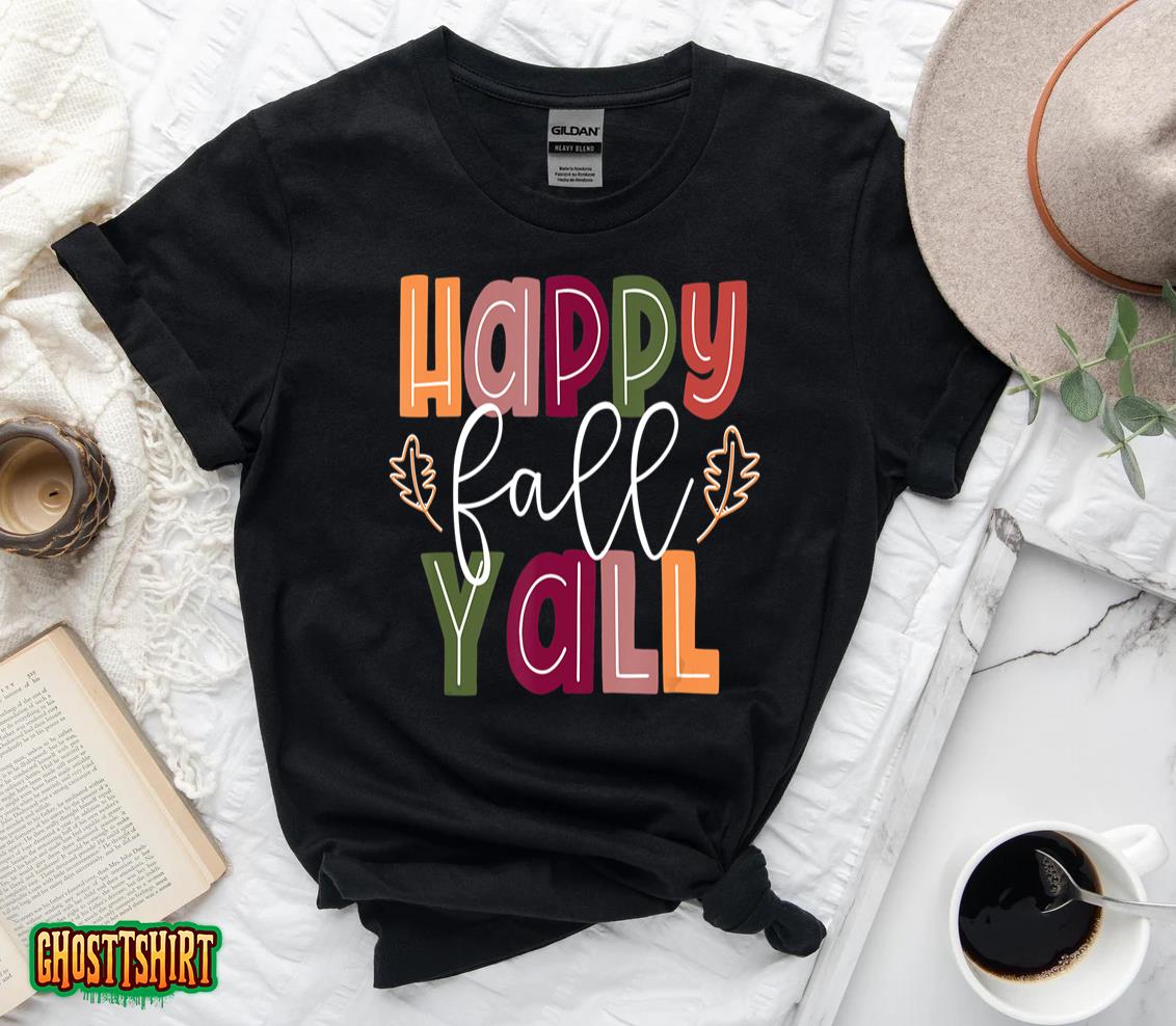 Happy Fall Yall Pumpkin Thanksgiving Halloween Cute Women Hoodie