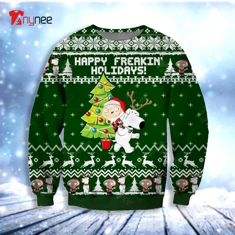 Happy Freakin Holidays Knitting Pattern For Ugly Christmas Sweater- Best Christmas Gifts 2023