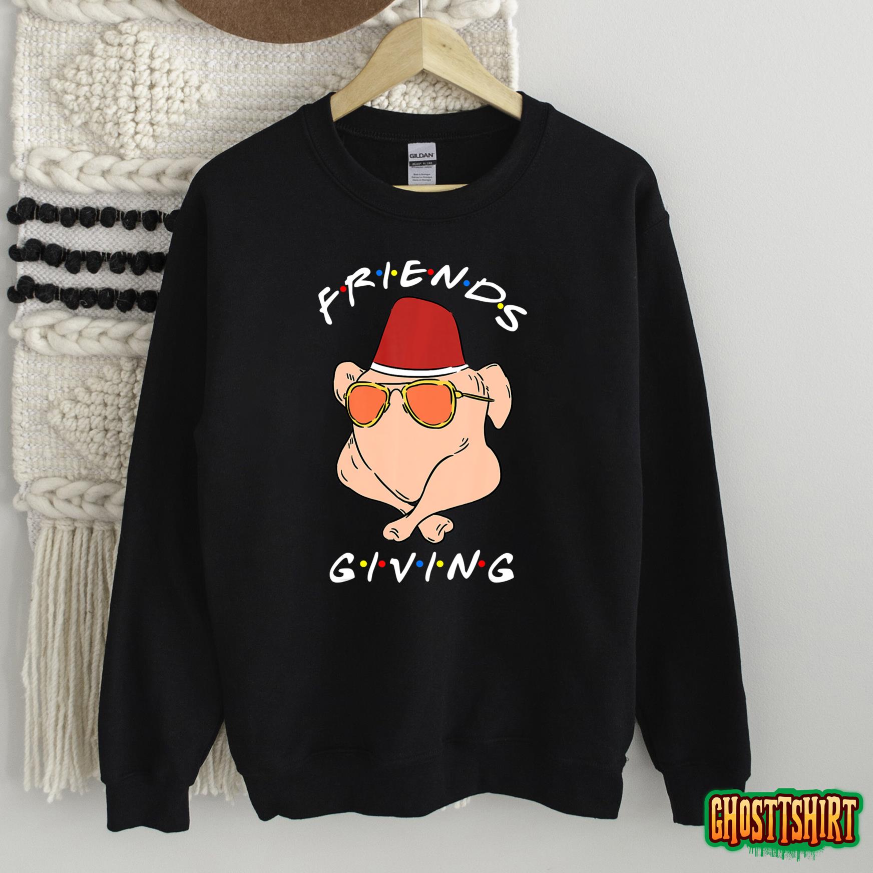 Happy Friendsgiving Funny Turkey Friends Giving Thanksgiving Sweatshirt