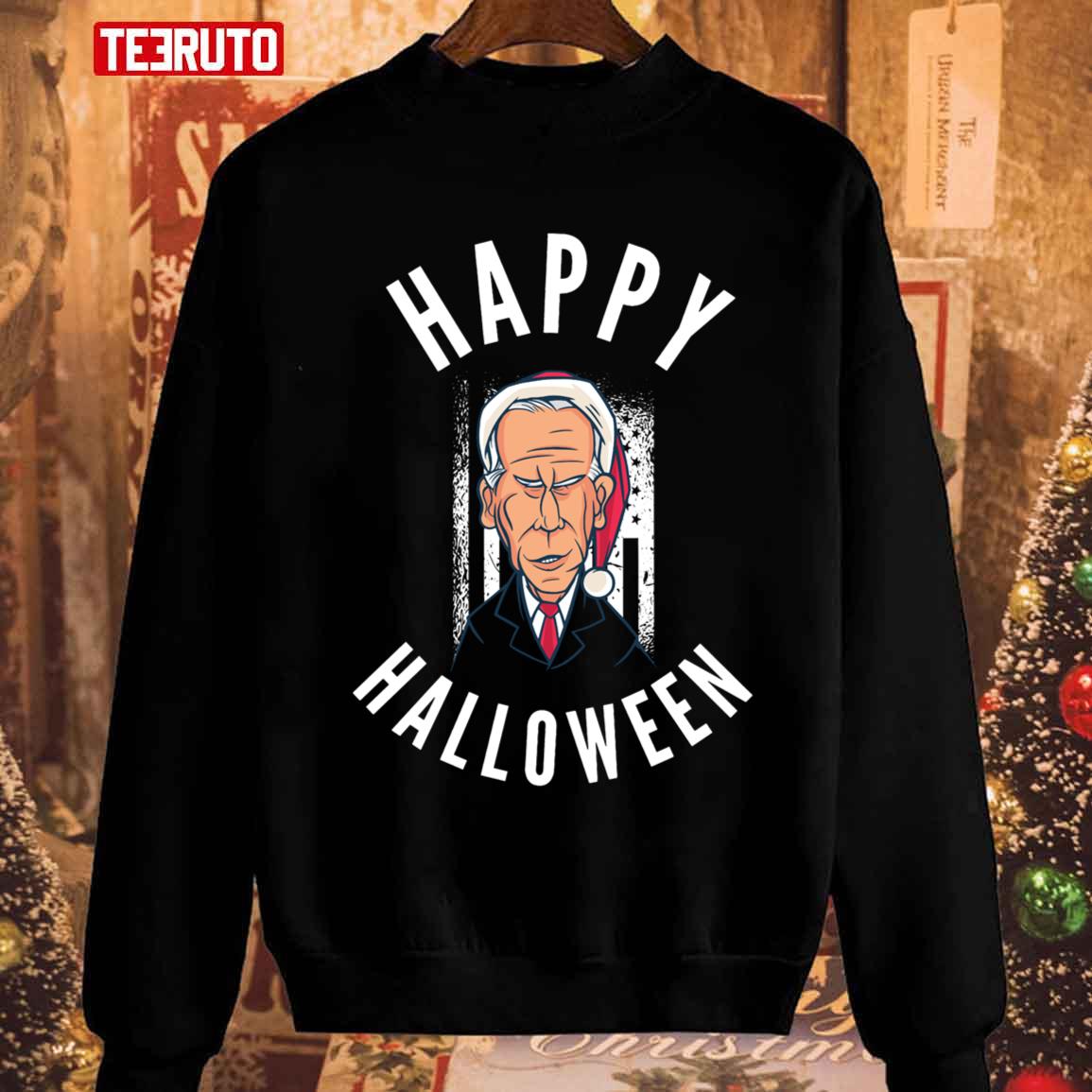 Happy Halloween Biden Joe Biden Christmas Graphic Unisex Sweatshirt