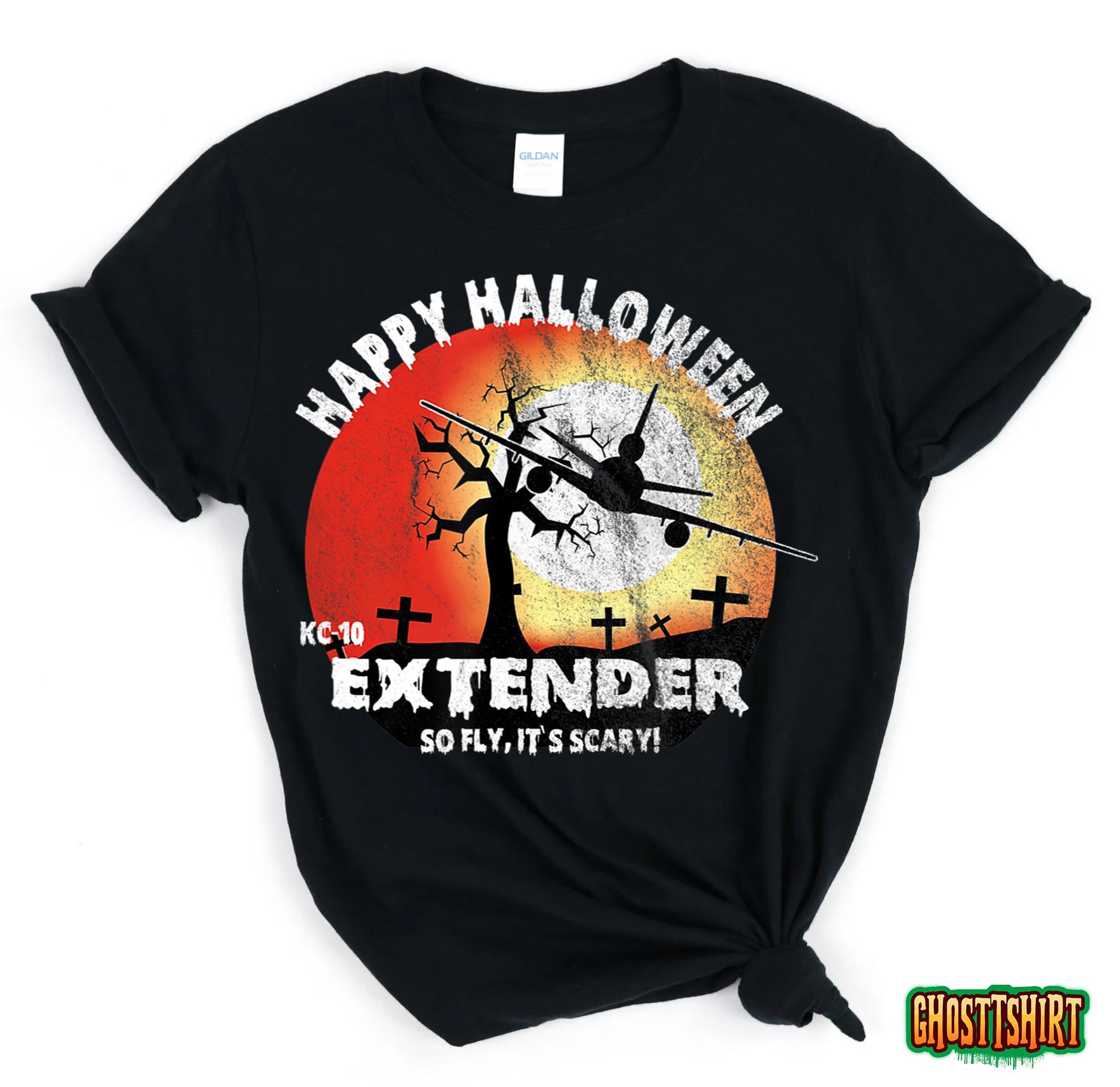 Happy Halloween KC-10 Extender Airplane Orange Sunset T-Shirt